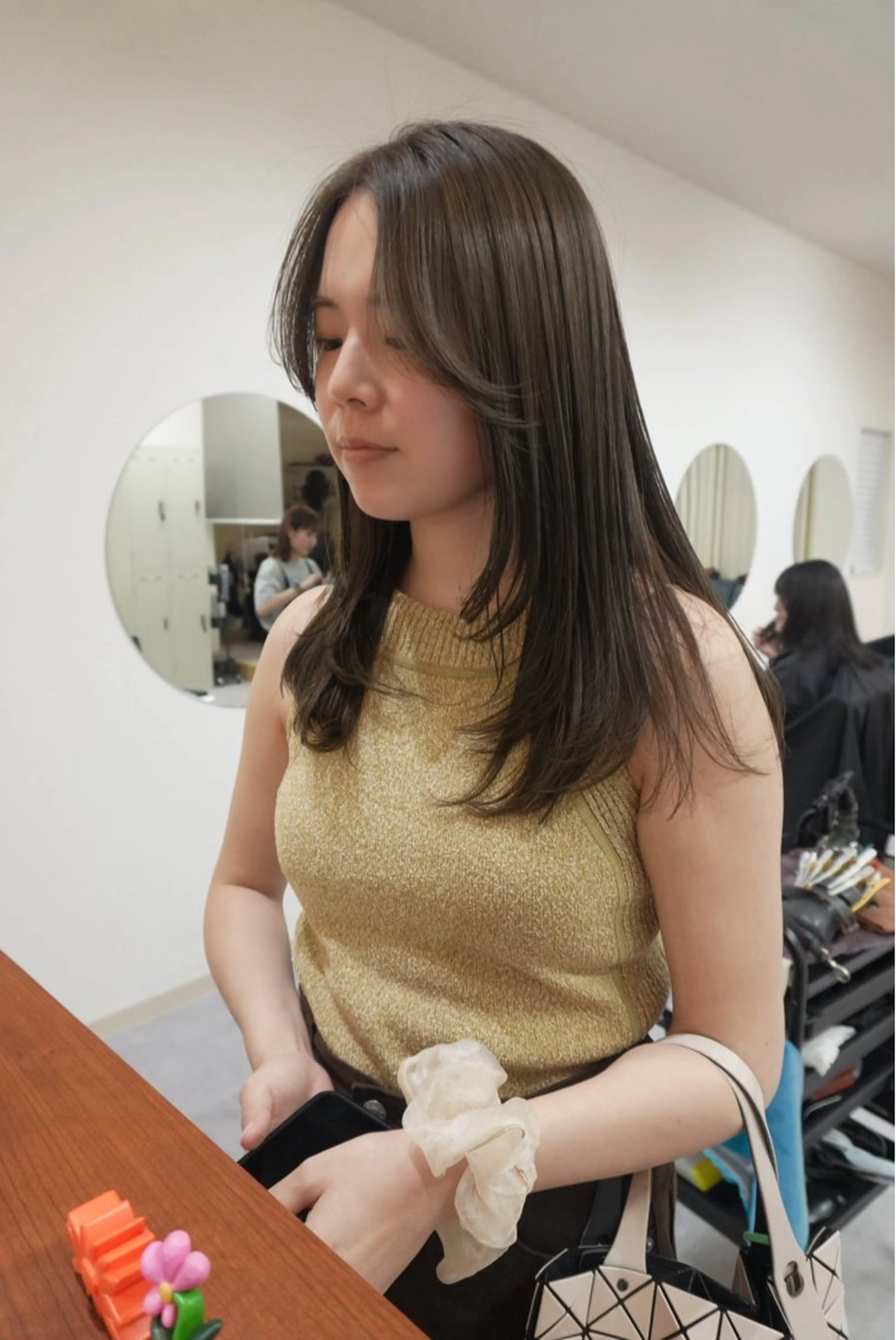 ロング カラー カット ヘアカラー 縮毛矯正 トリートメント トレンドと似合わせ/ マンツーマン/西上楓のヘアスタイル