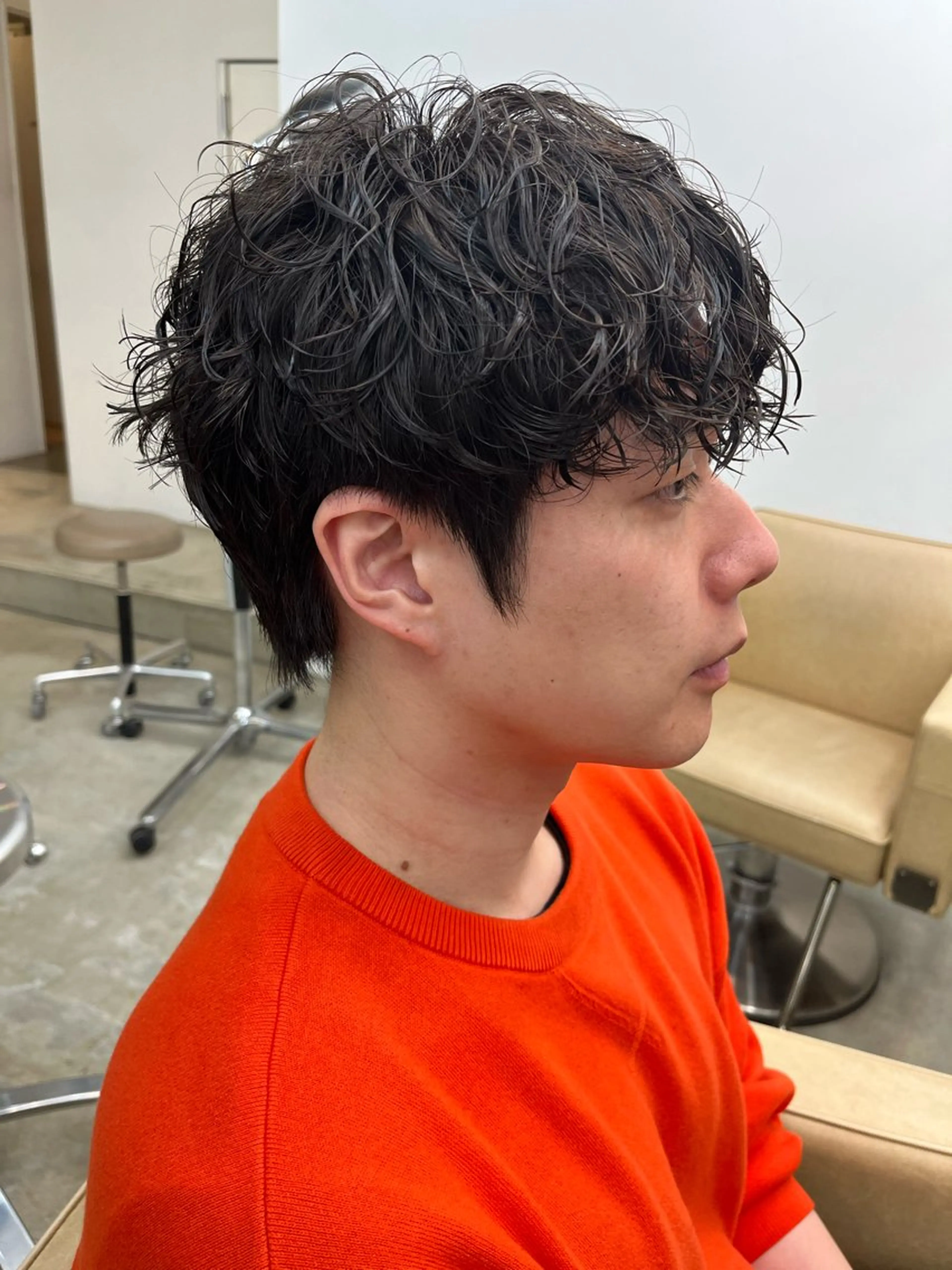 ショート メンズ メンズパーマ ミヤギ リュウキのヘアスタイル