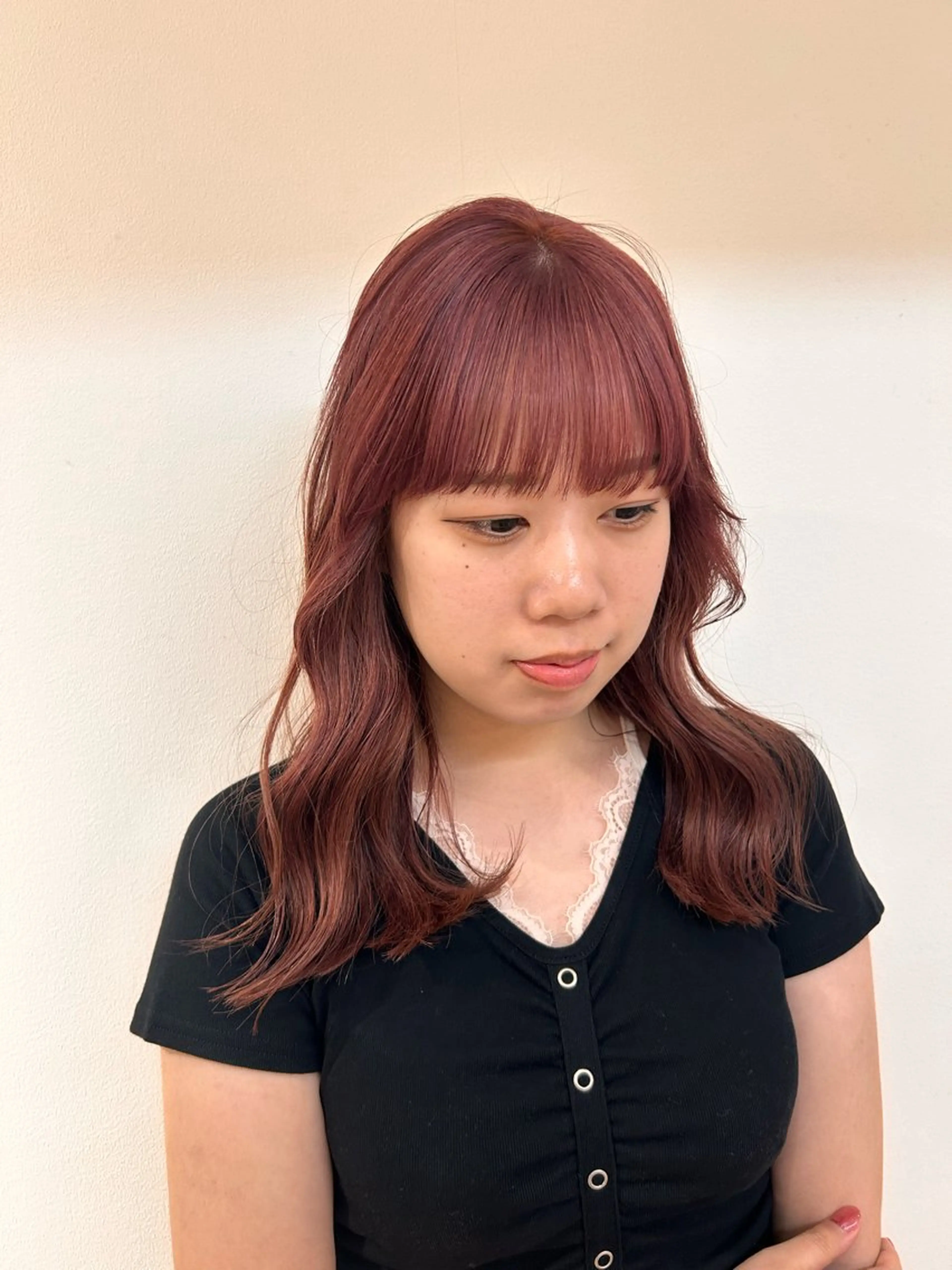 セミロング カラー ベージュカラー ヘアカラー トリートメント ひかり HAZELのヘアスタイル