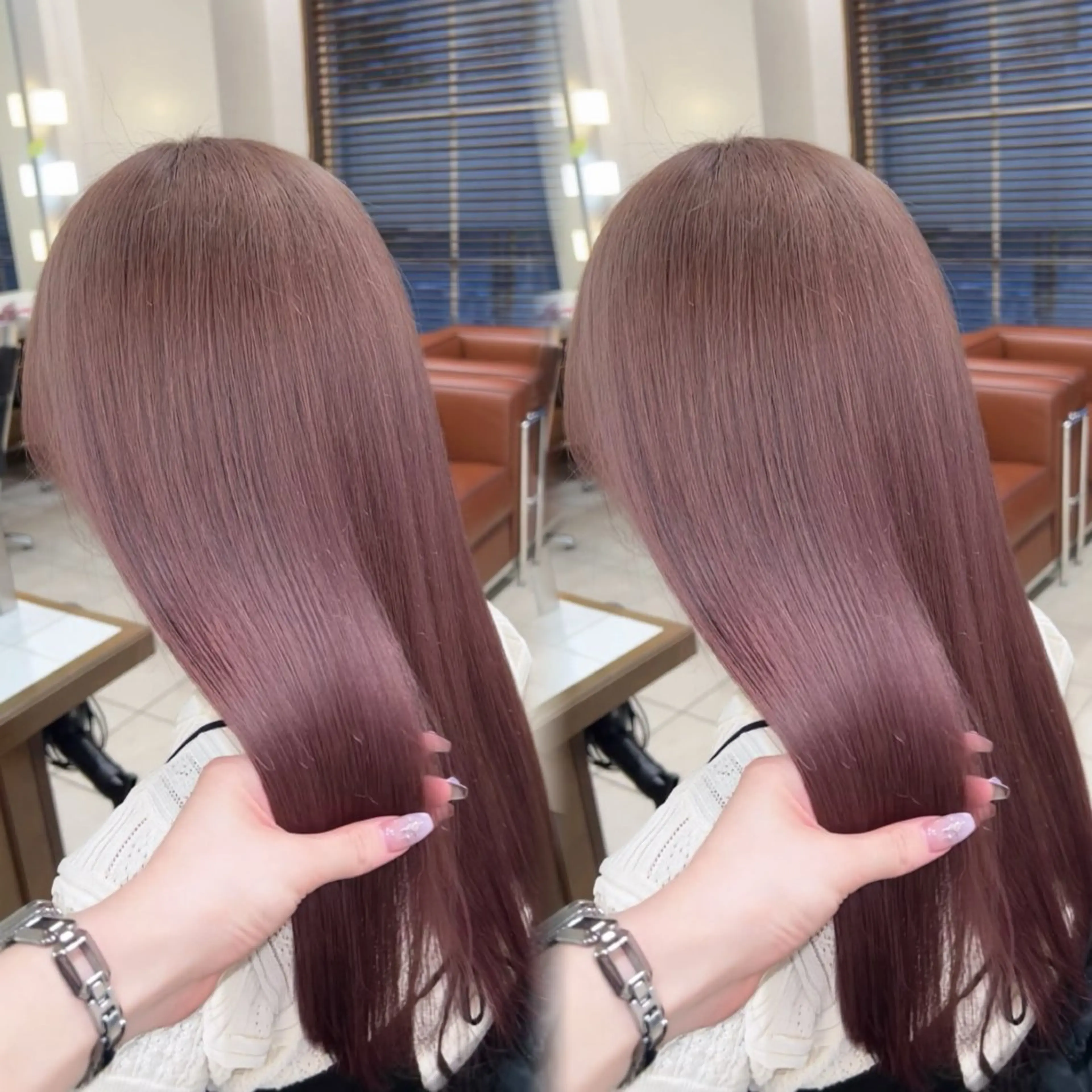 ロング カラー ヘアカラー 透明感カラー×レイヤ ー🧊横田 冴のヘアスタイル