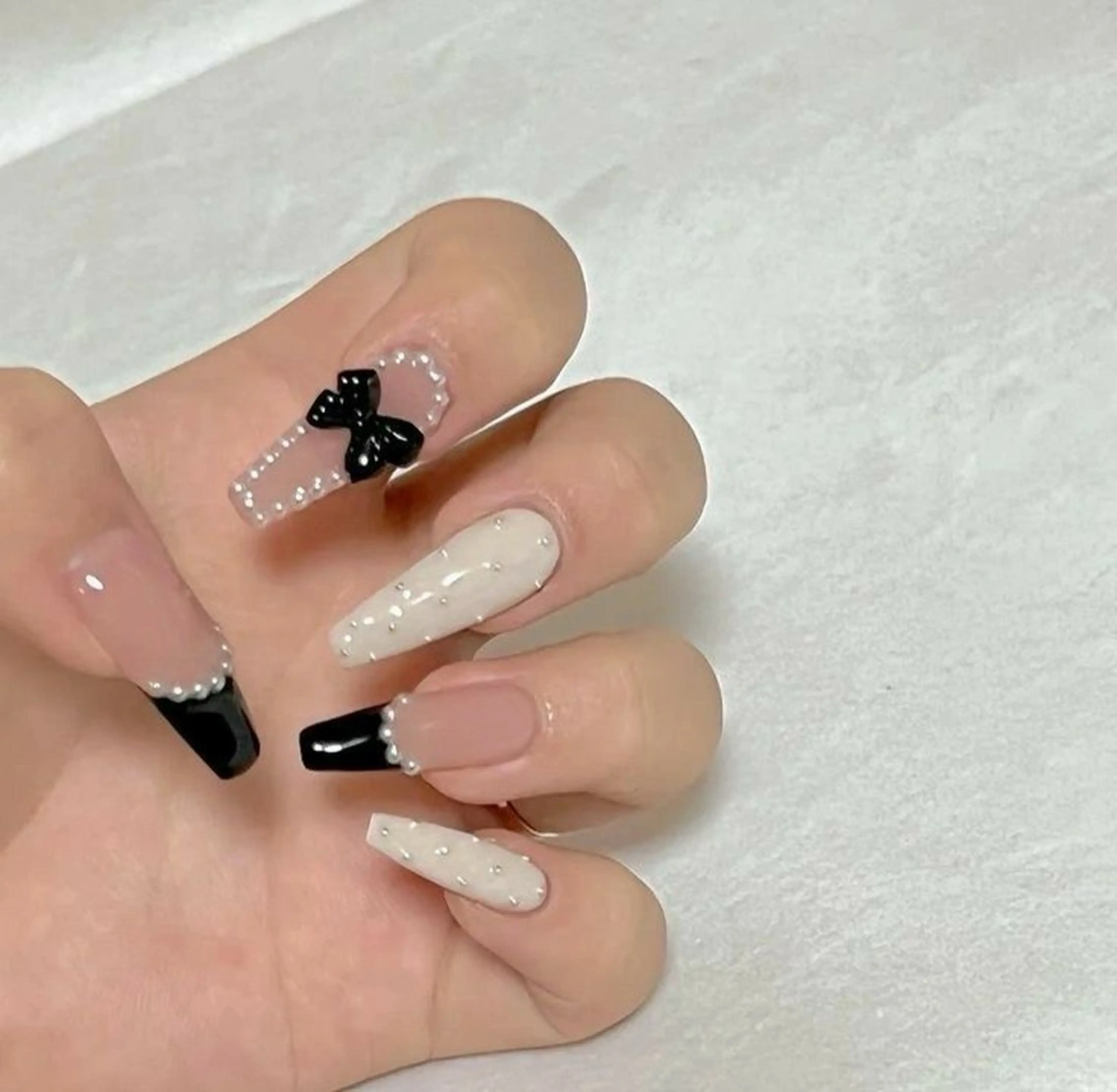 ネイル オーロラネイル チークネイル 長さ出し フットネイル フレンチネイル Lee Nails チップ長さだし専門店のネイルデザイン