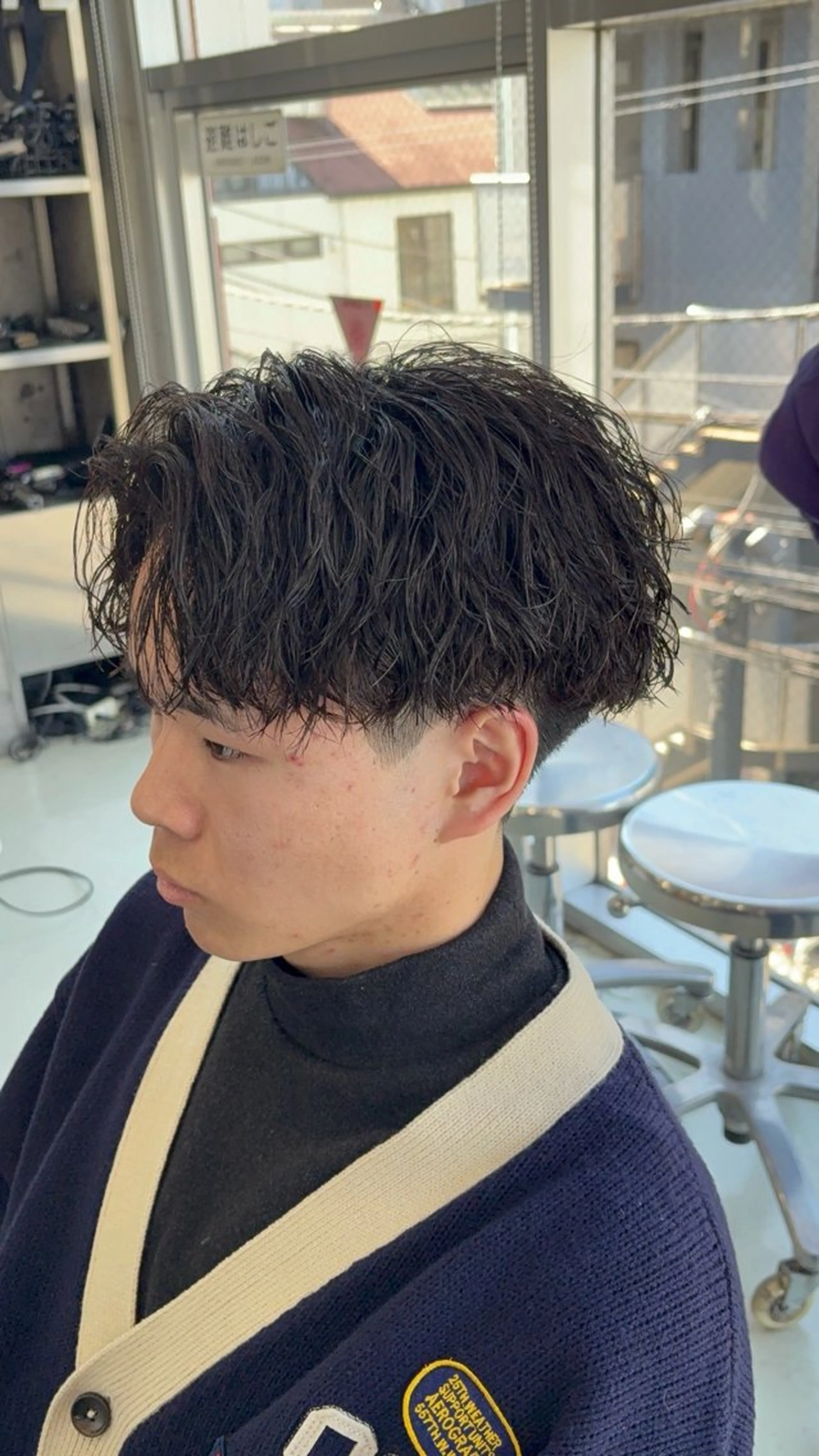 パーマ メンズ カット パーマ fifth原宿 宮部蓮のヘアスタイル