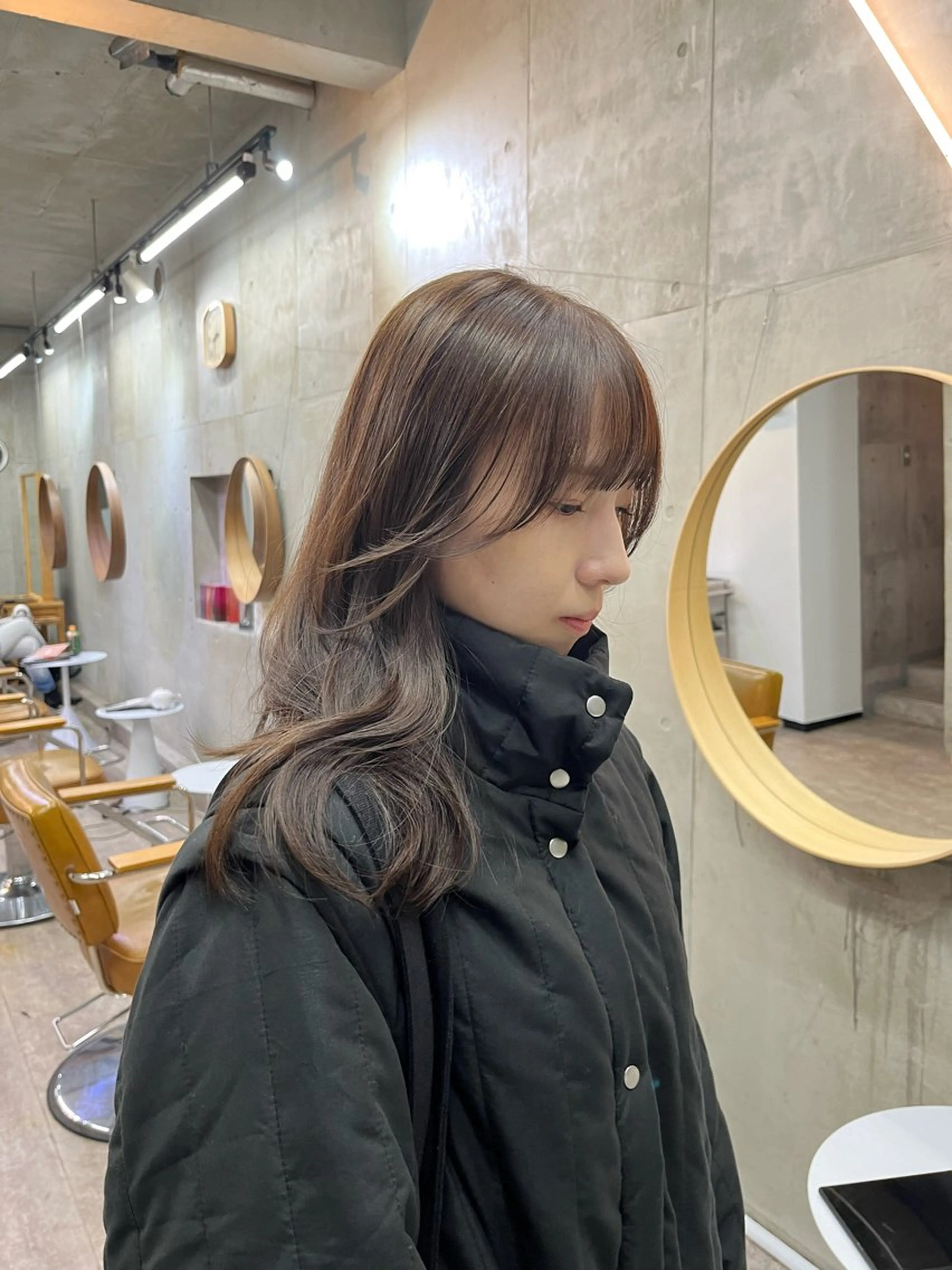 ミディアム 顔周りカット 🤎𝐌𝐚𝐨⌇ お悩み解決美容師🤎のヘアスタイル