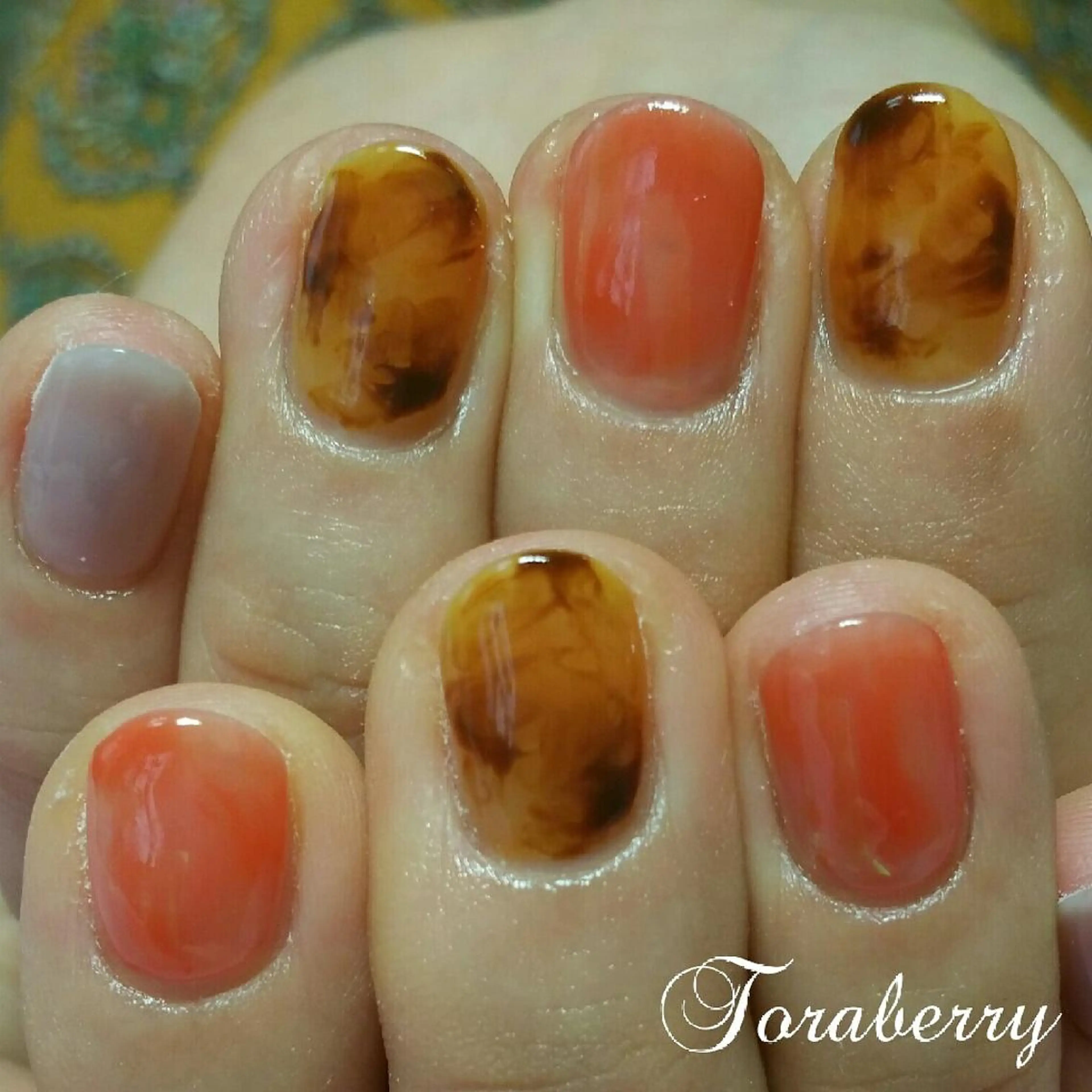 ネイル べっ甲ネイル ハンドネイル ネイリスト なつみのネイルデザイン