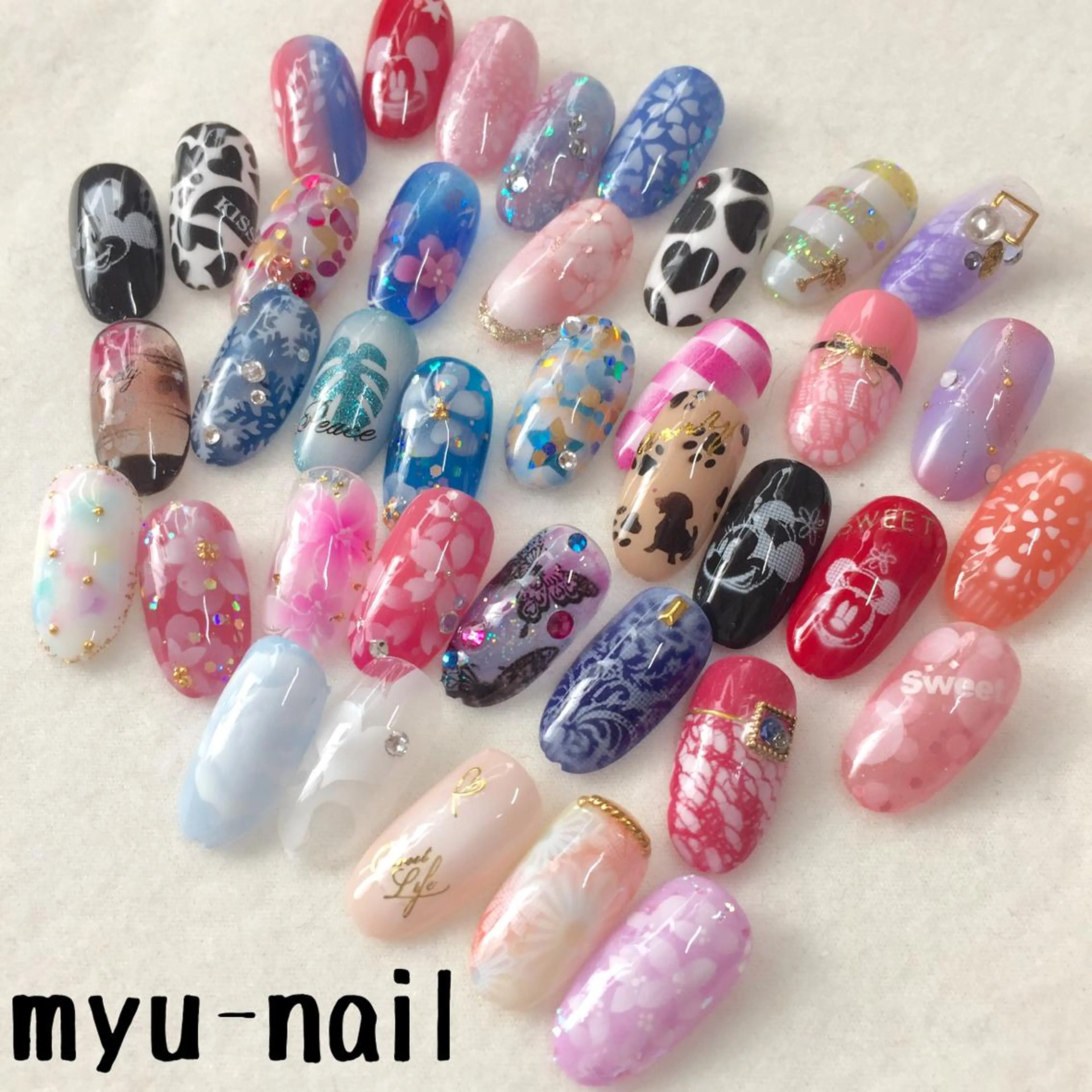 ネイル アートネイル ハンドネイル ホームサロン myu-nailのネイルデザイン