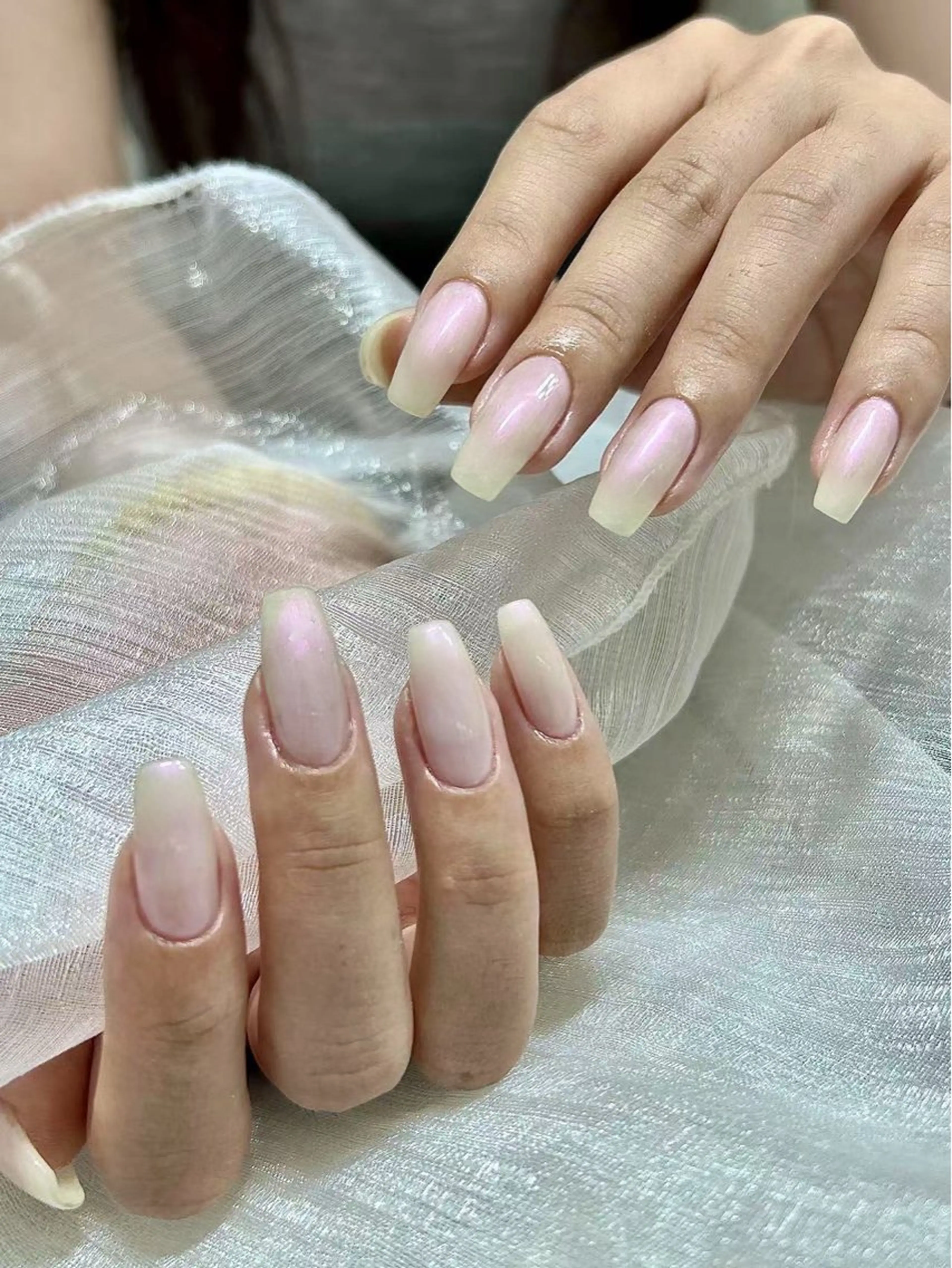 ネイル スカルプネイル シンプルネイル Lu nailsalonのネイルデザイン