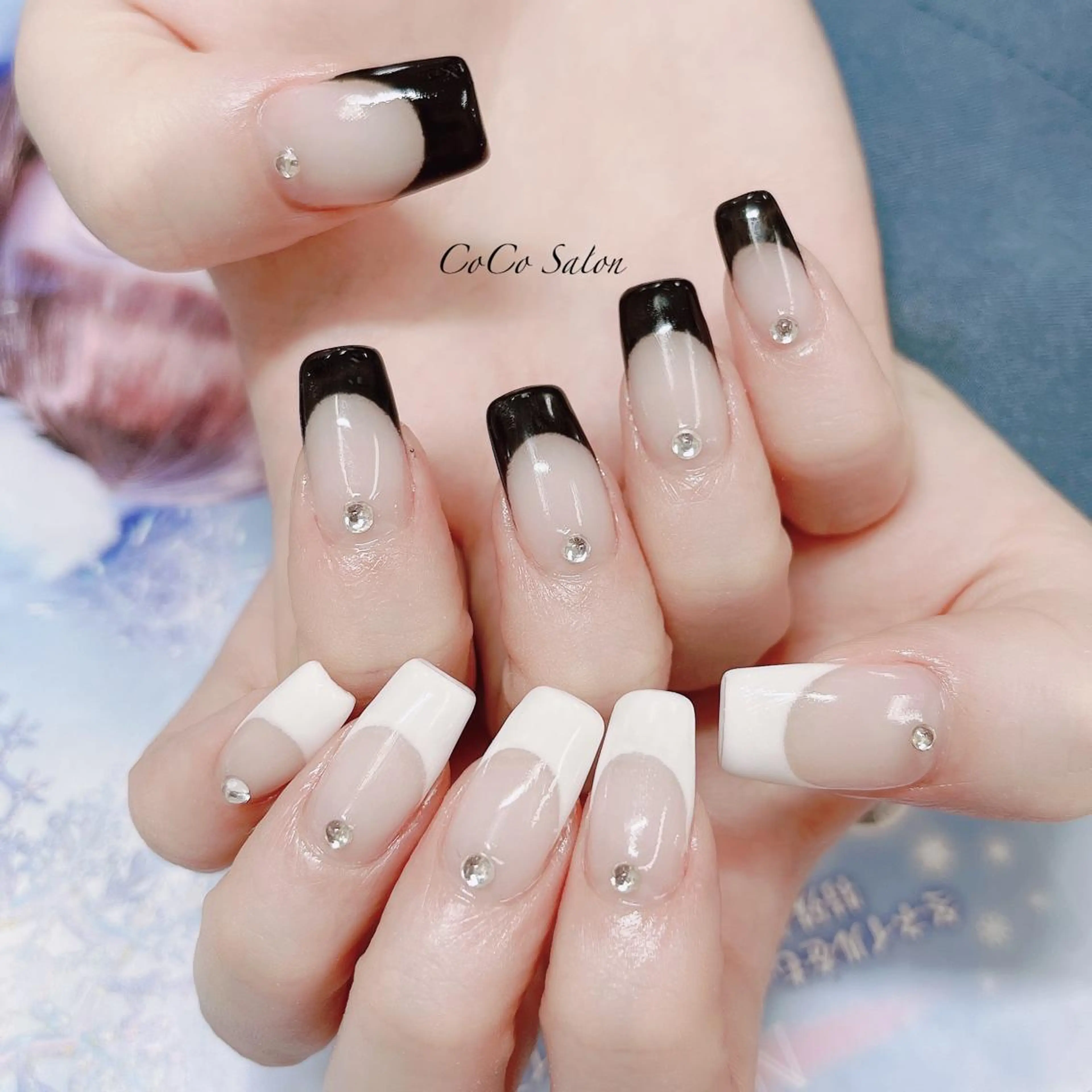 ネイル 長さ出し フレンチネイル ジェルネイル キラキラネイル オフィスネイル ハンドネイル CoCoSalon ネイル/まつ毛予約のネイルデザイン