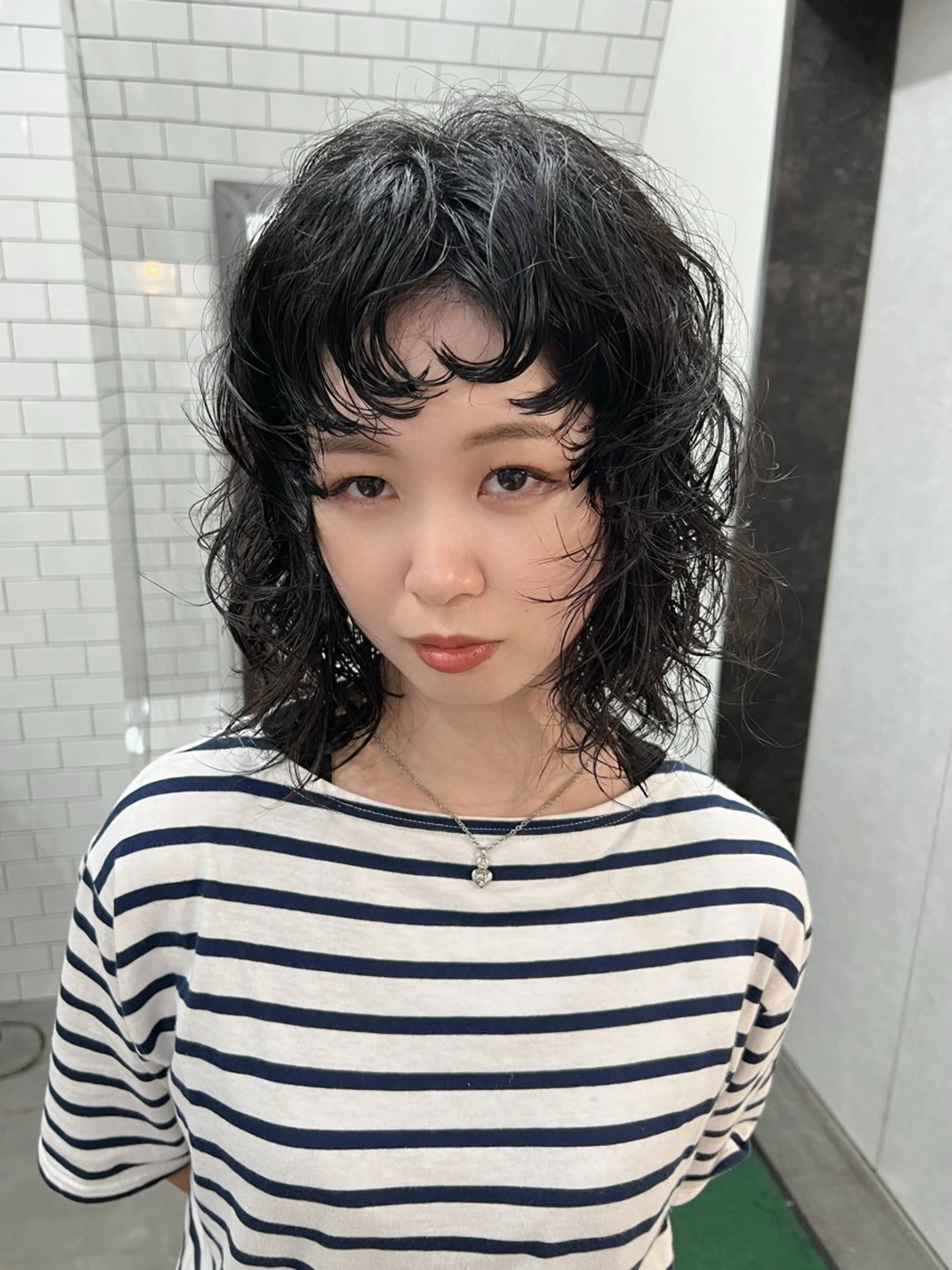 ショート カット パーマ 紙屋町ショート /ボブ　パーマ河内蓮のヘアスタイル