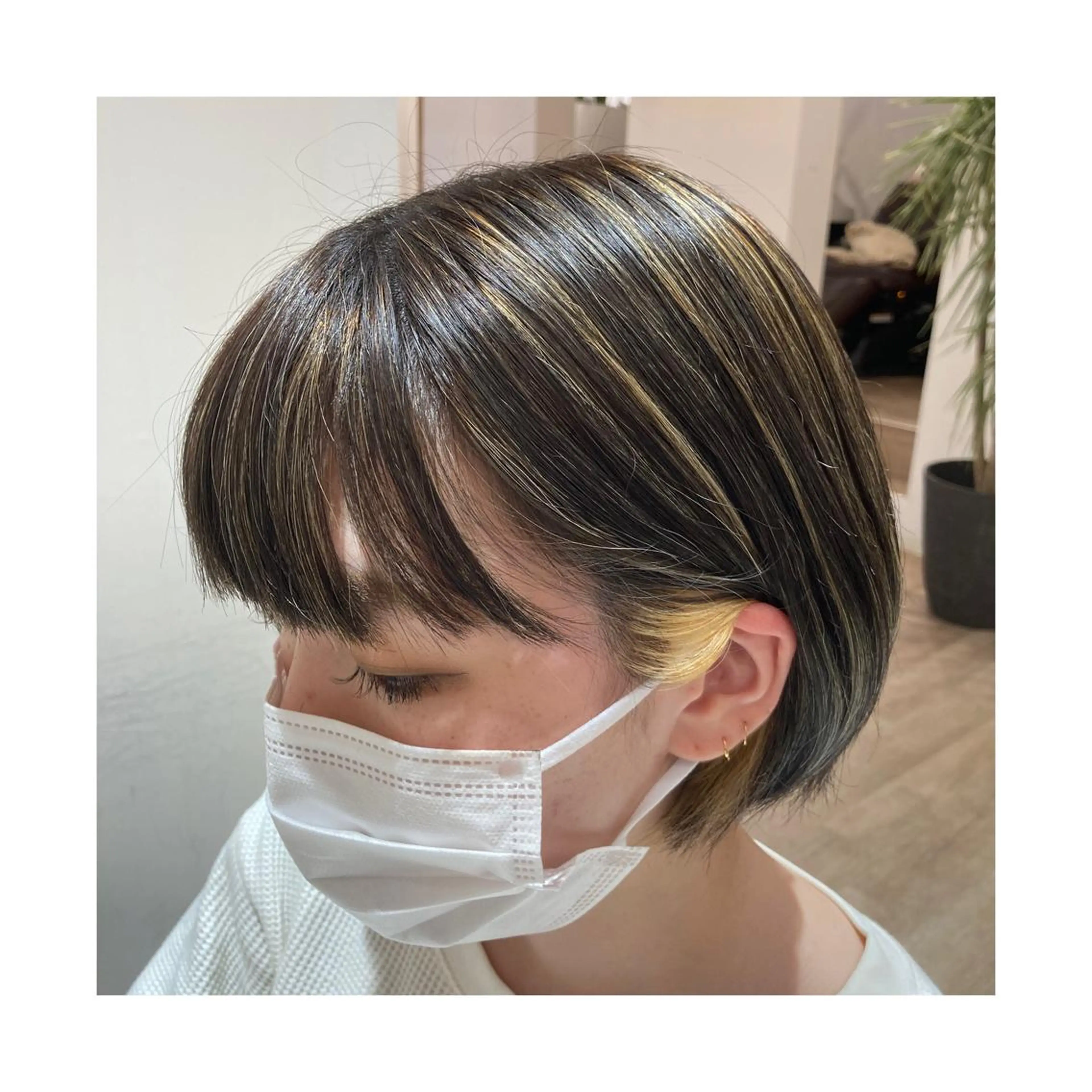 ショート ハイライト 前田 梨沙のヘアスタイル