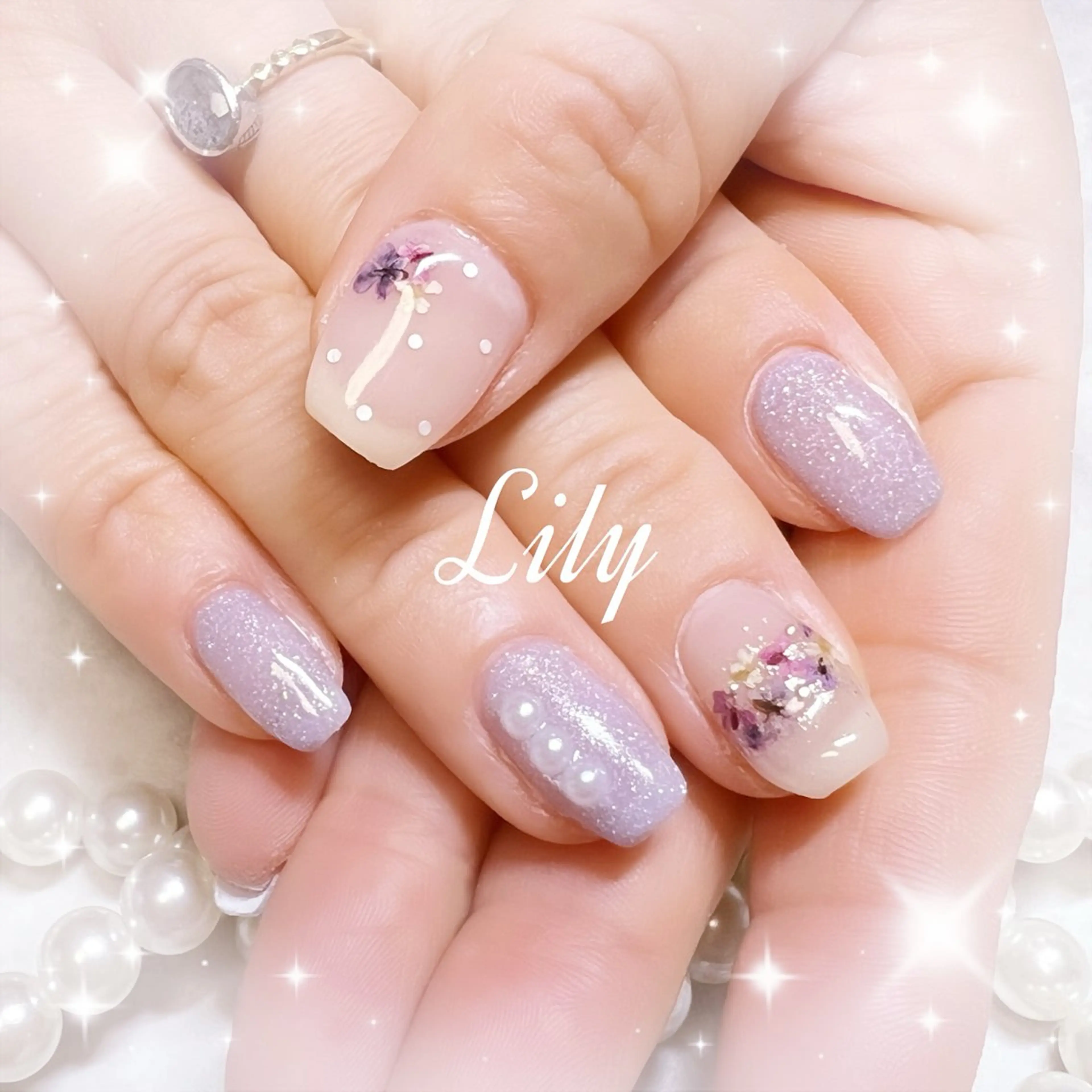 ネイル ハンドネイル Lily*nail 🌻Mii🌻のネイルデザイン