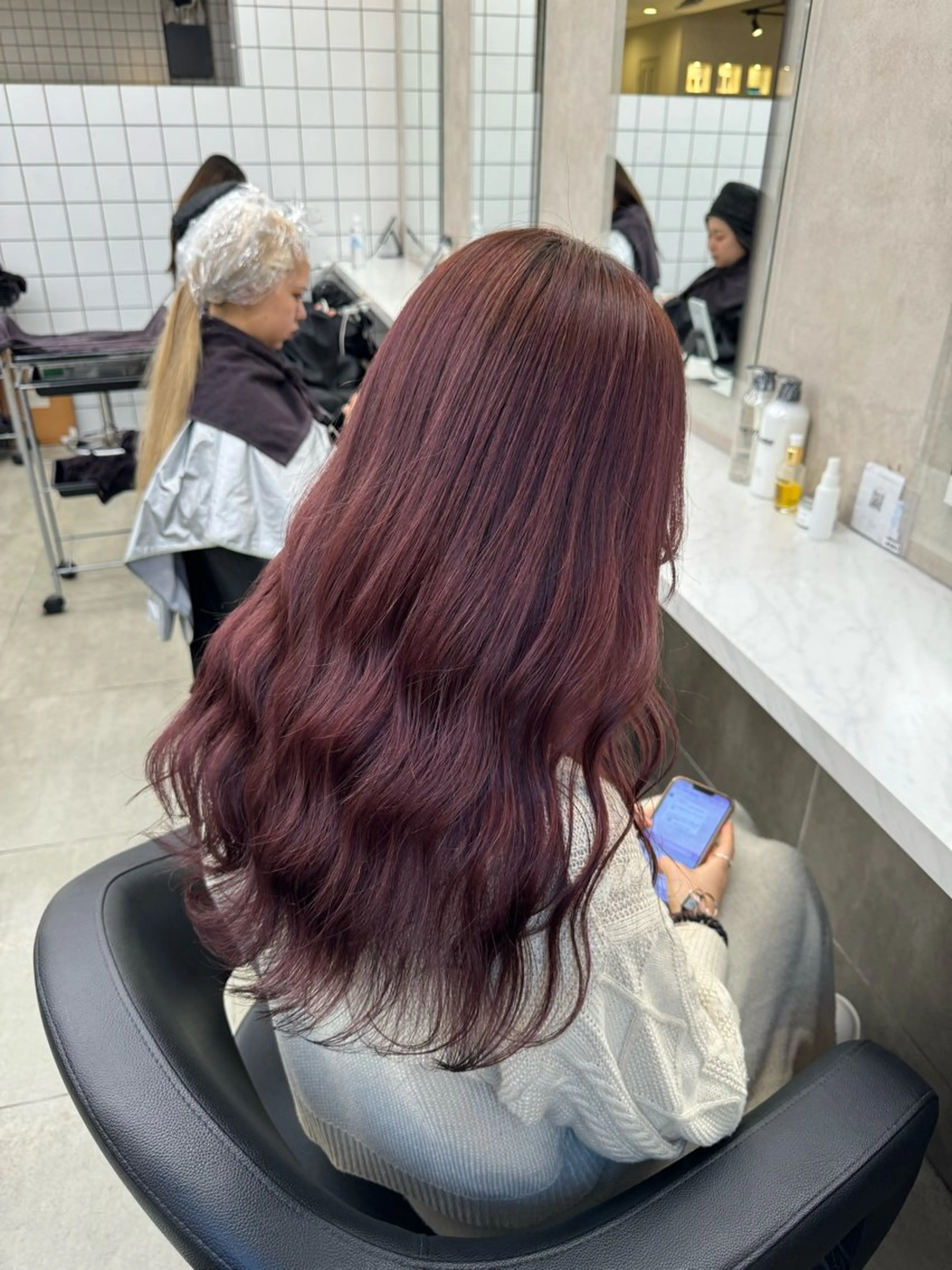 ロング カラー パーマ ヘアアレンジ メンズ キッズ 韓国系🇰🇷🩶 艶暗髪/MEIのヘアスタイル