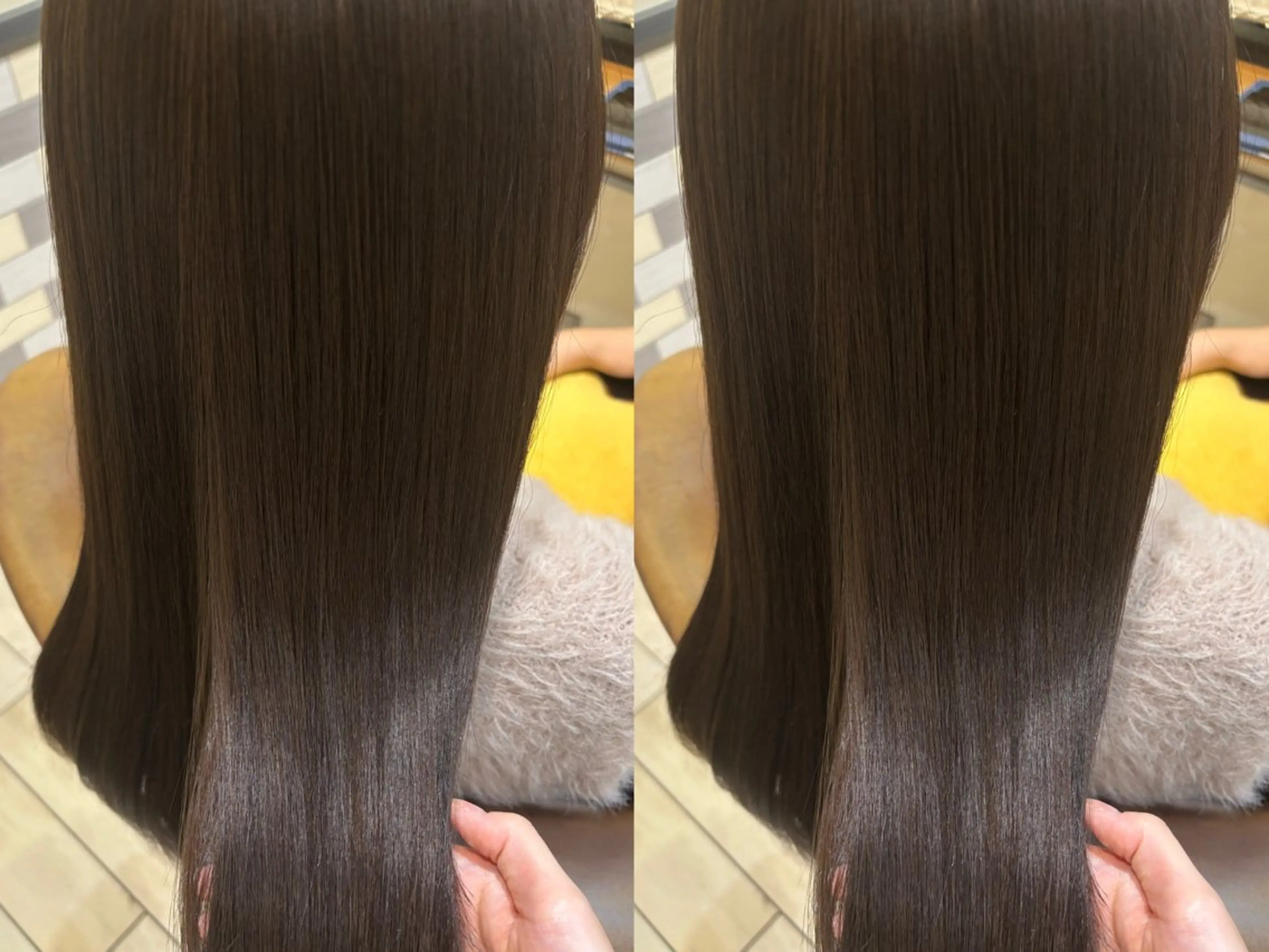 ロング カラー ブラウンカラー オリーブブラウン 古屋 澪　艶髪カラー✨のヘアスタイル