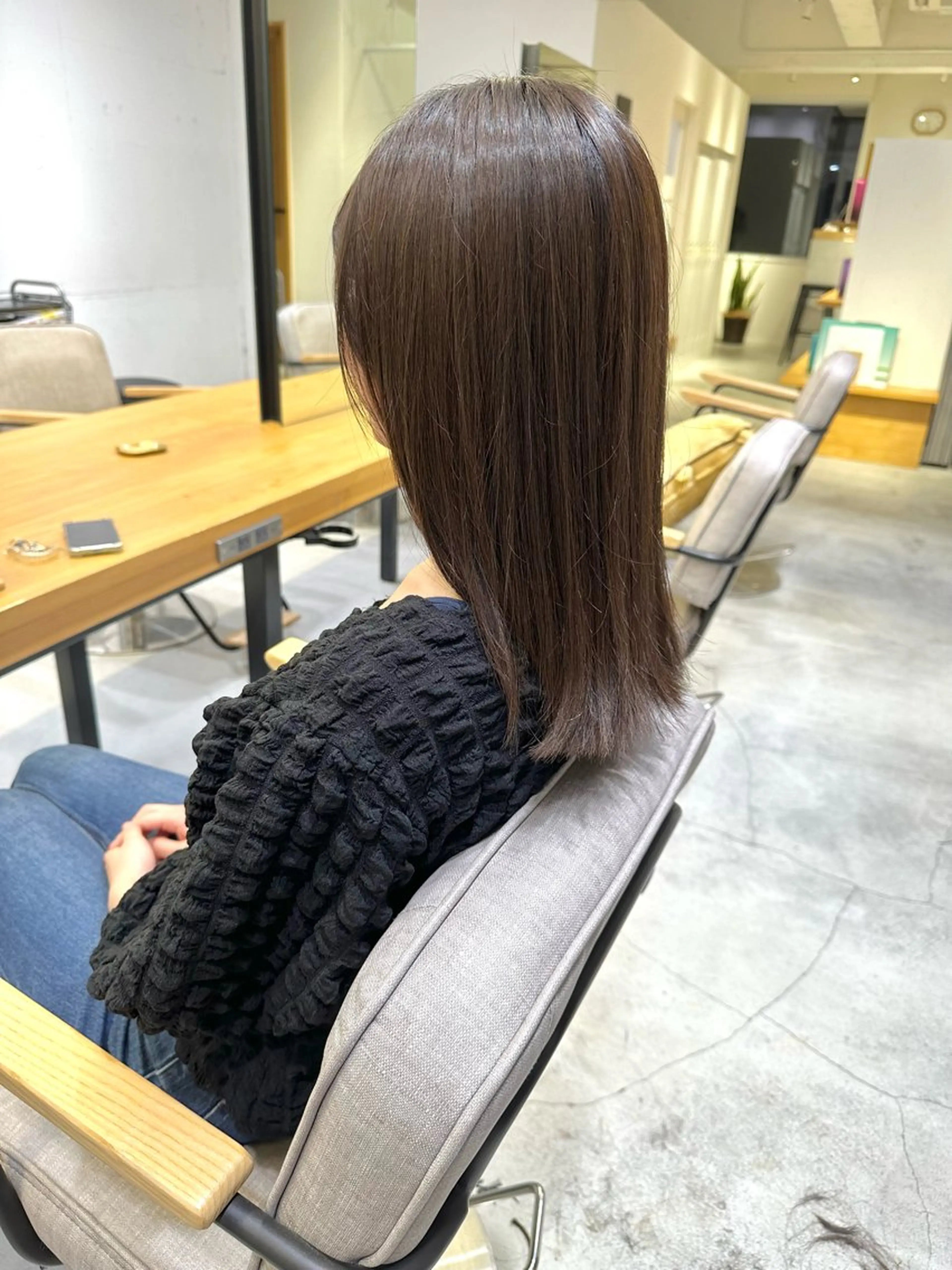 ミディアム カット ヘアカラー トリートメント 上野湧太 髪質改善/艶カラーのヘアスタイル