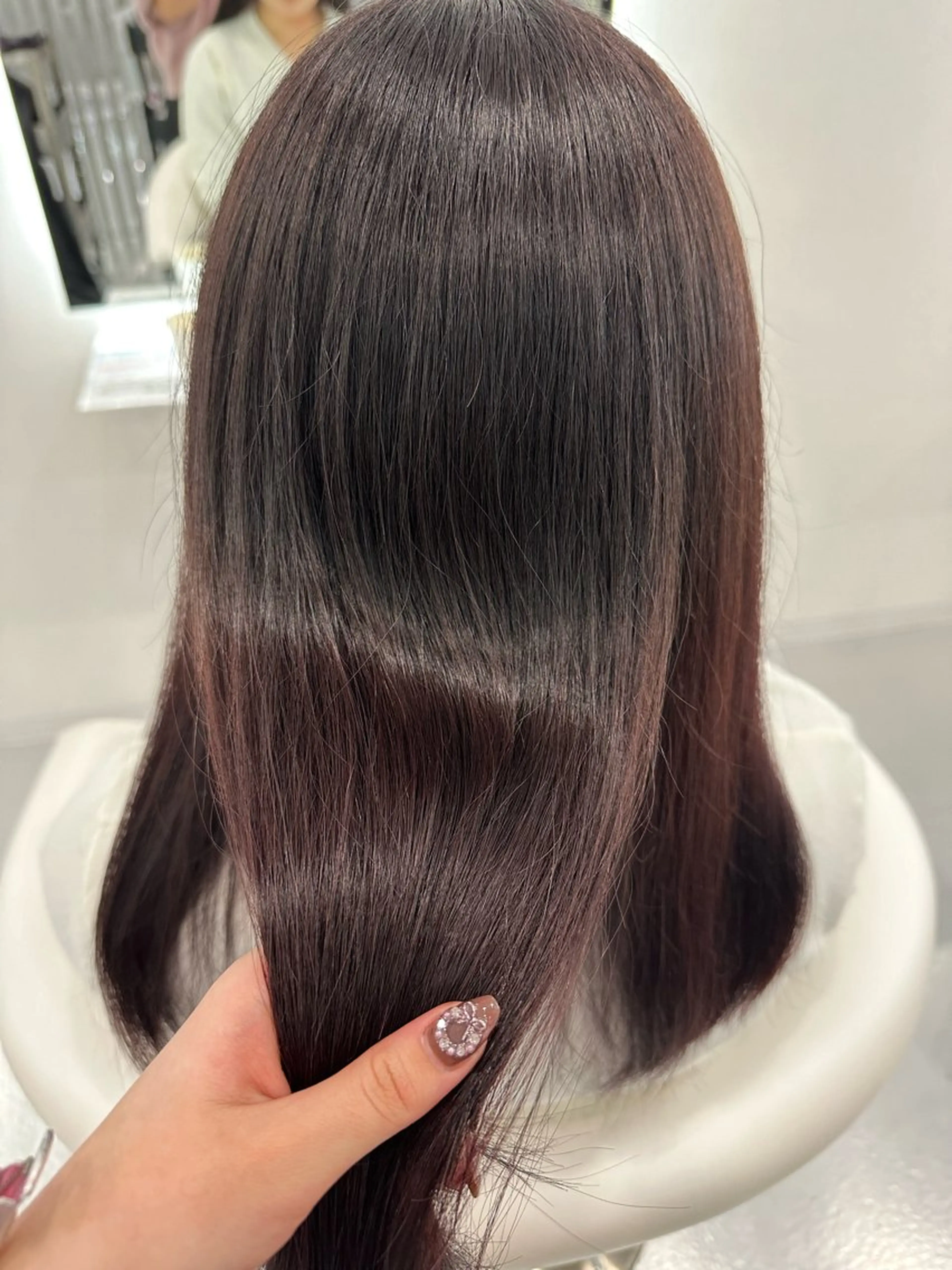 ロング カラー レッドカラー ならざきつぐみ /天王寺/ハイトーンのヘアスタイル