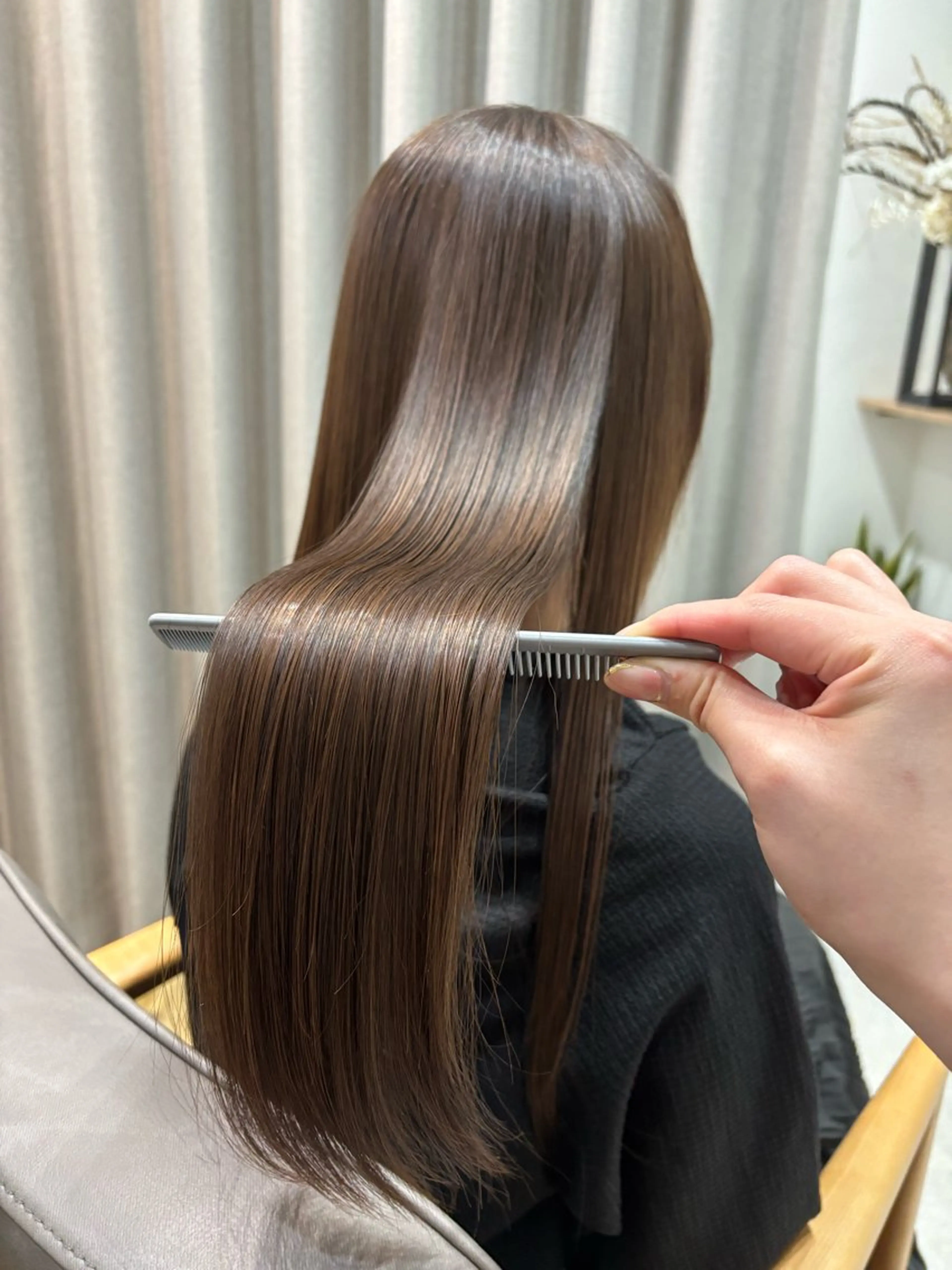 ロング パーマ ストレートパーマ 🤍美髪縮毛/髪質 改善/池上夏凜🤍のヘアスタイル