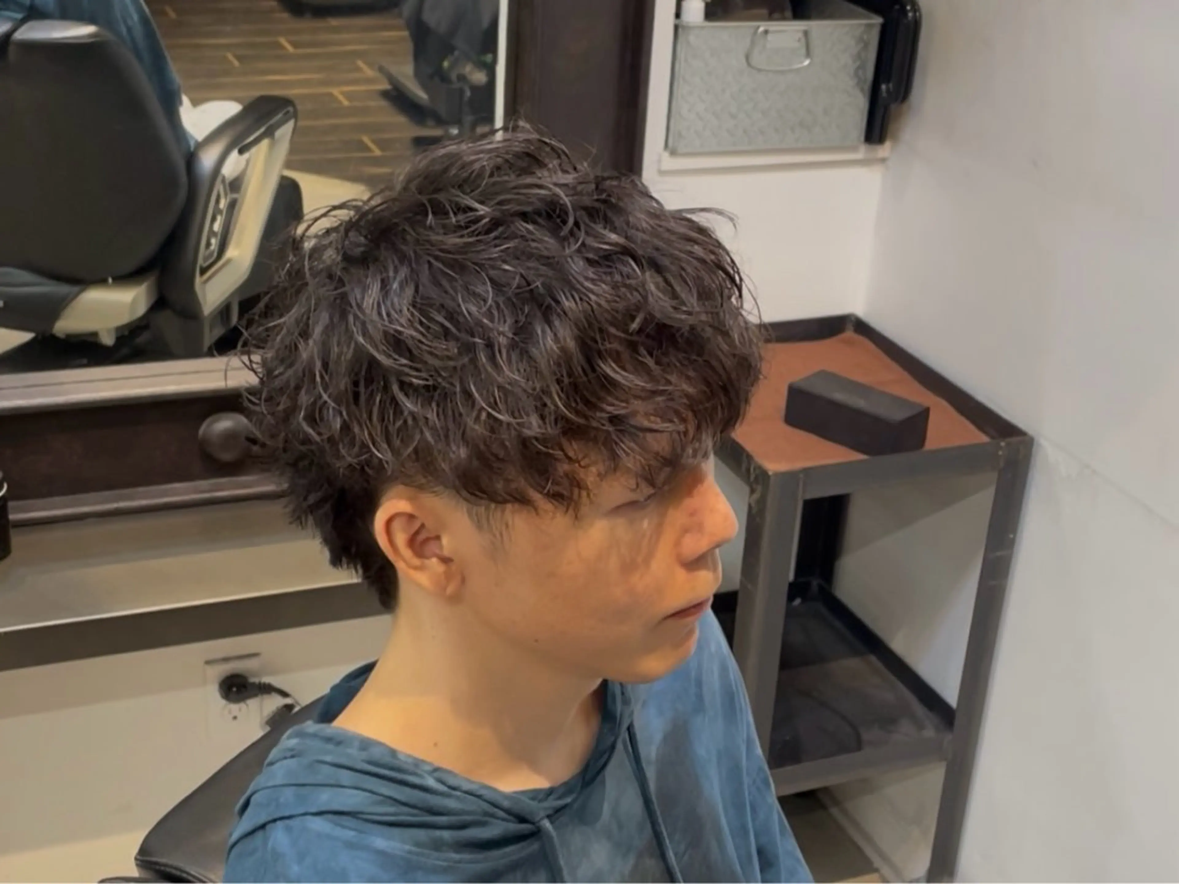 ミディアム パーマ メンズ 森長 マコトのヘアスタイル