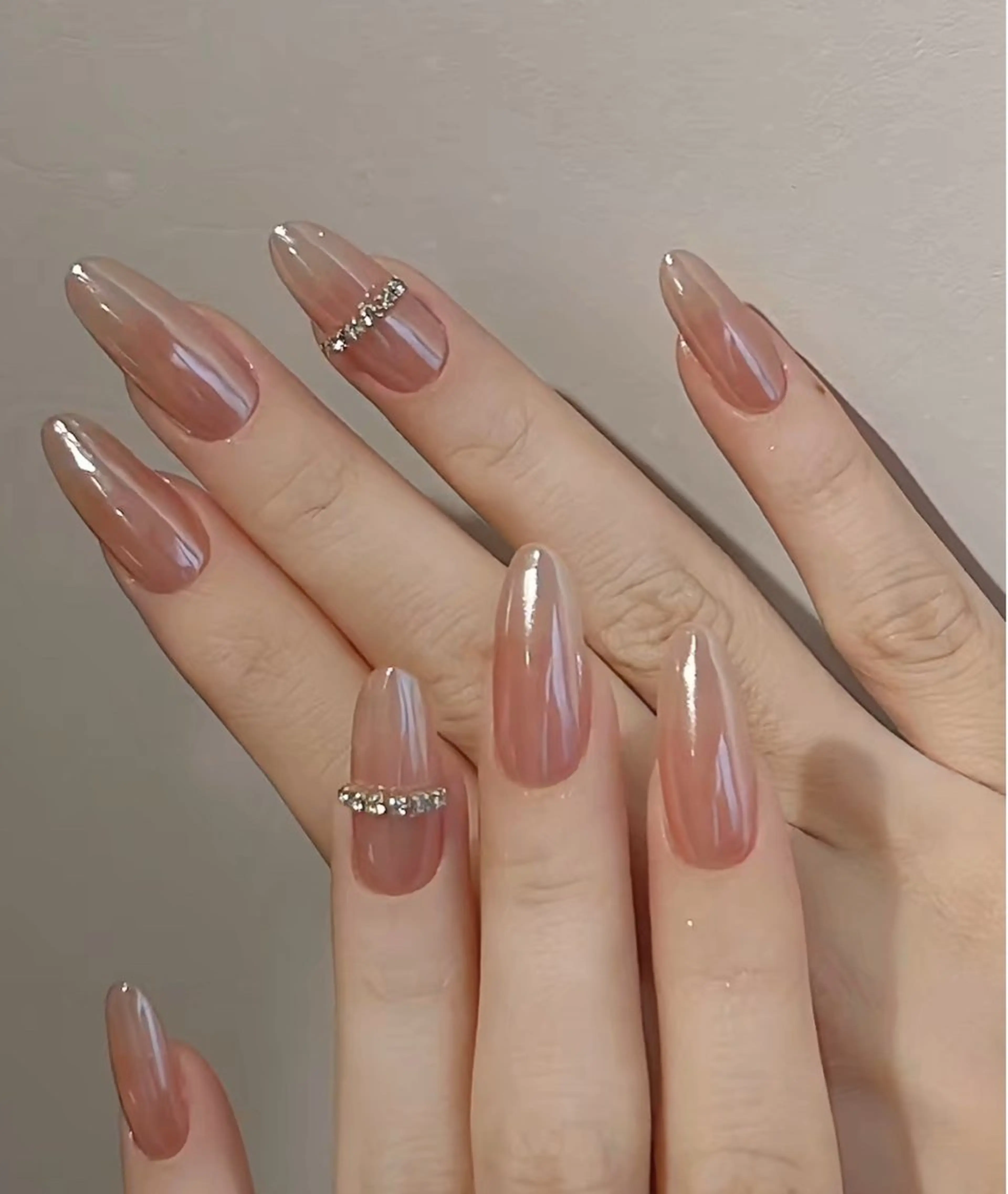 ネイル アートネイル オーロラネイル チークネイル フレンチネイル ガラスフレンチ 🎀🎀YooLi Nail Salonのネイルデザイン