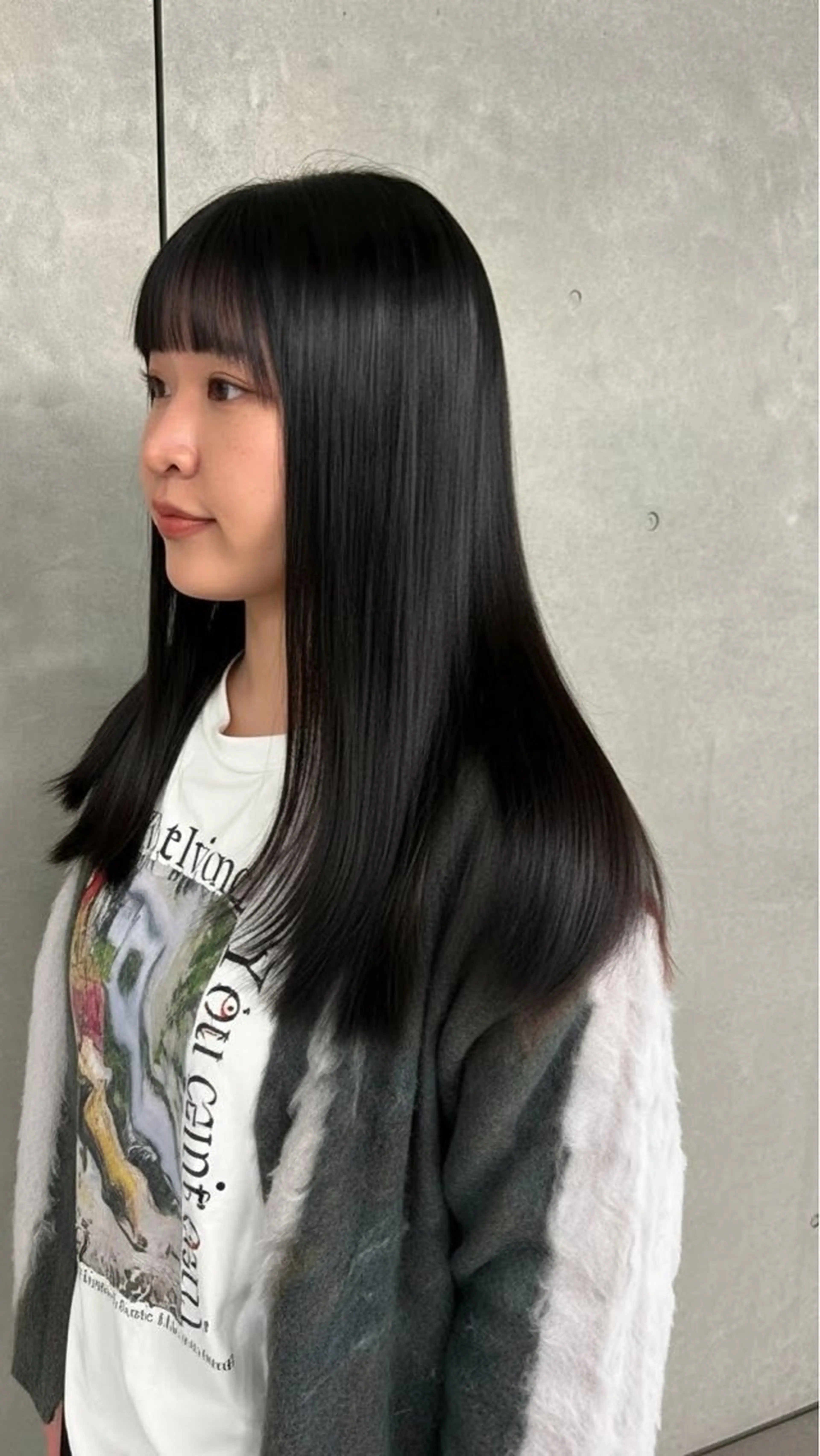 ロング パーマ 縮毛矯正 髪質改善/縮毛矯正 /レイヤー岡部のヘアスタイル