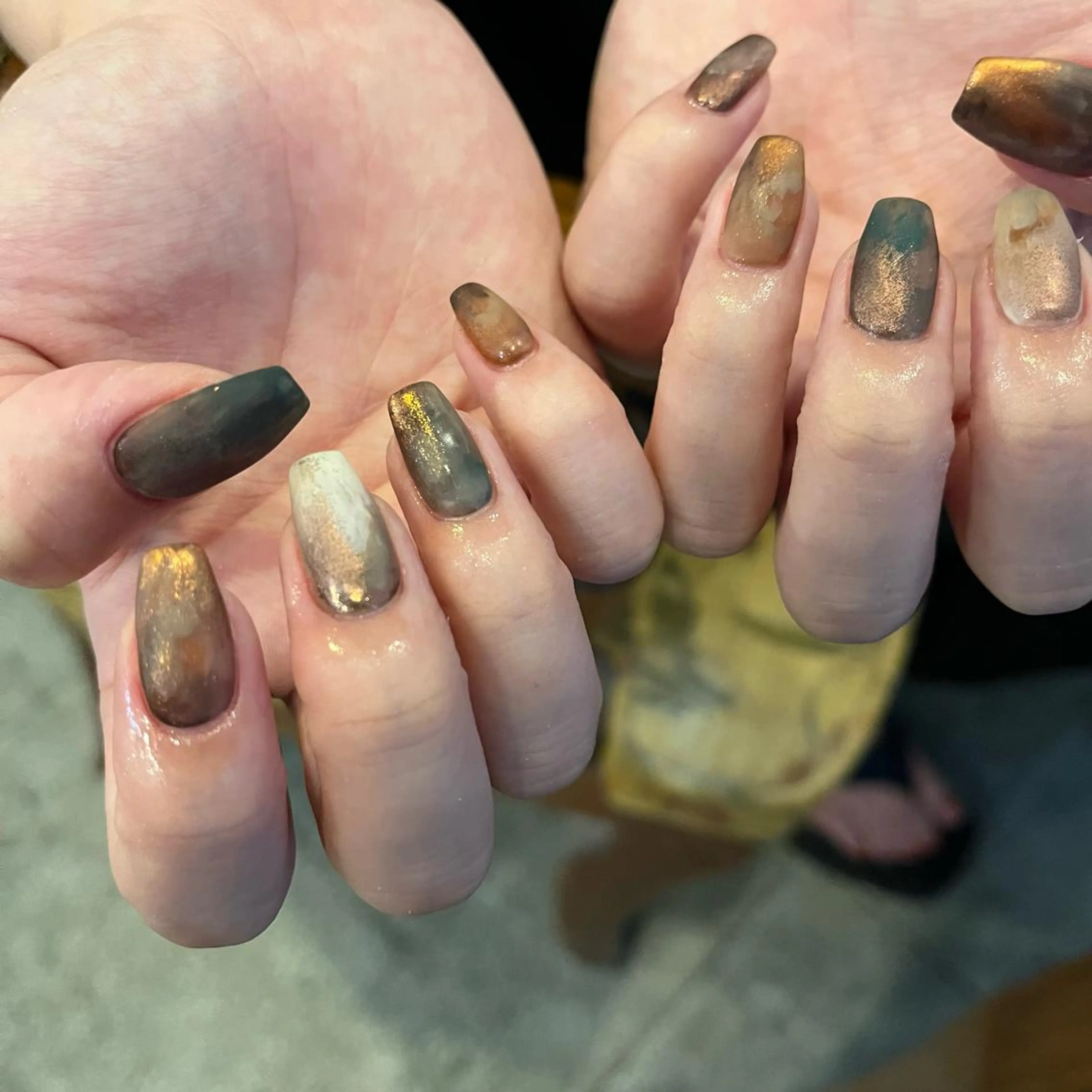 ネイル マットネイル ハンドネイル 岩本 杏のネイルデザイン