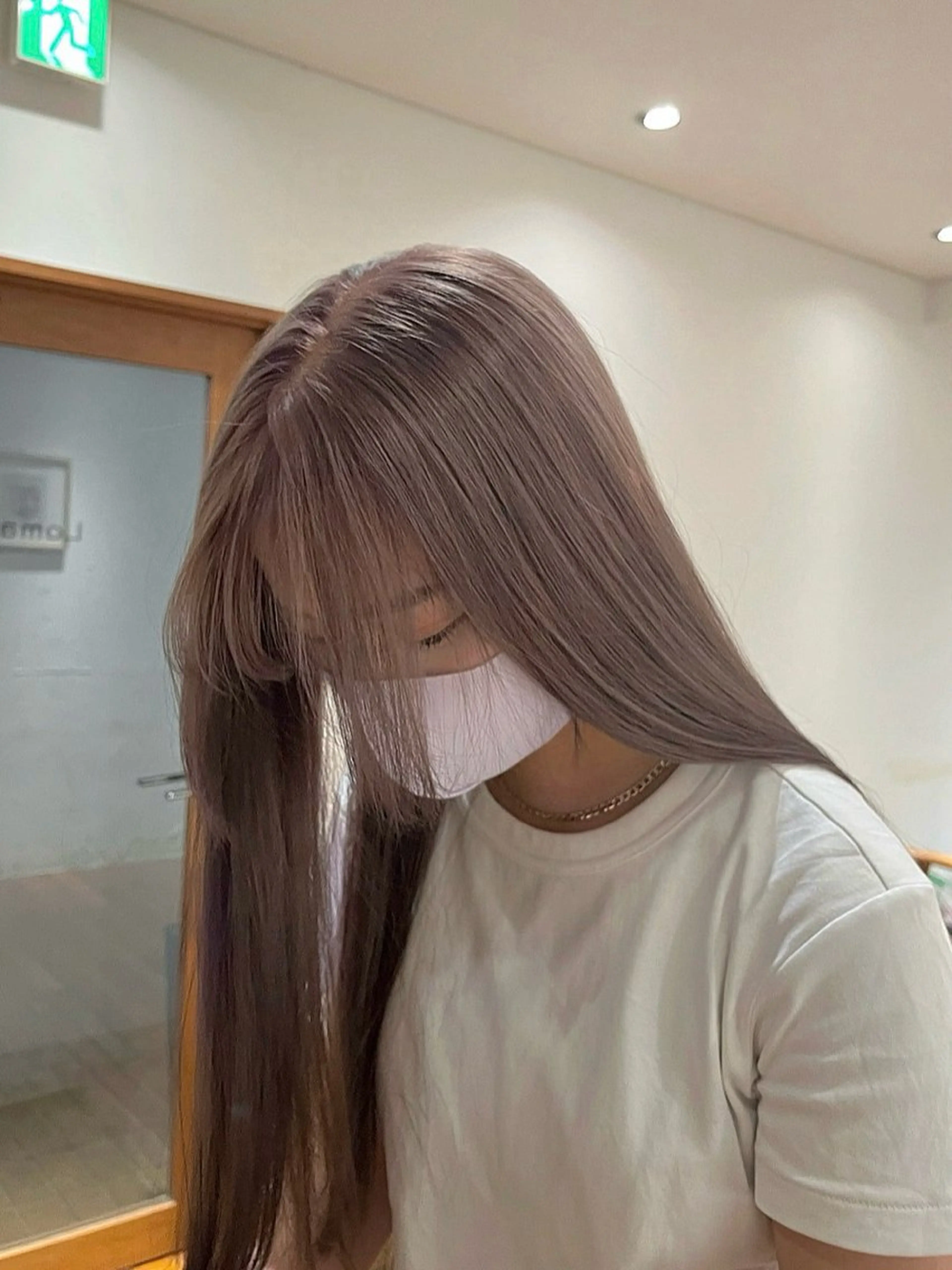 セミロング カラー カット ヘアカラー トリートメント オリーブ/縮毛♡ Natsuno🩰のヘアスタイル