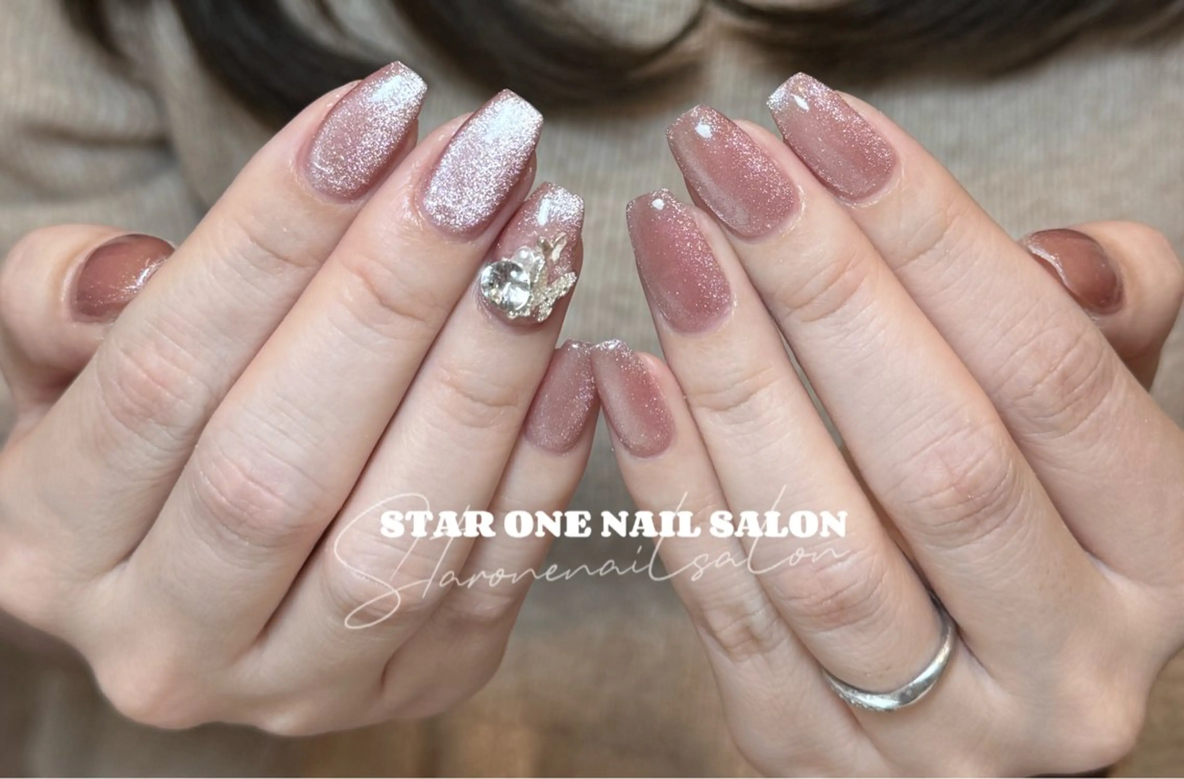 ネイル ハンドネイル 星 あみのネイルデザイン