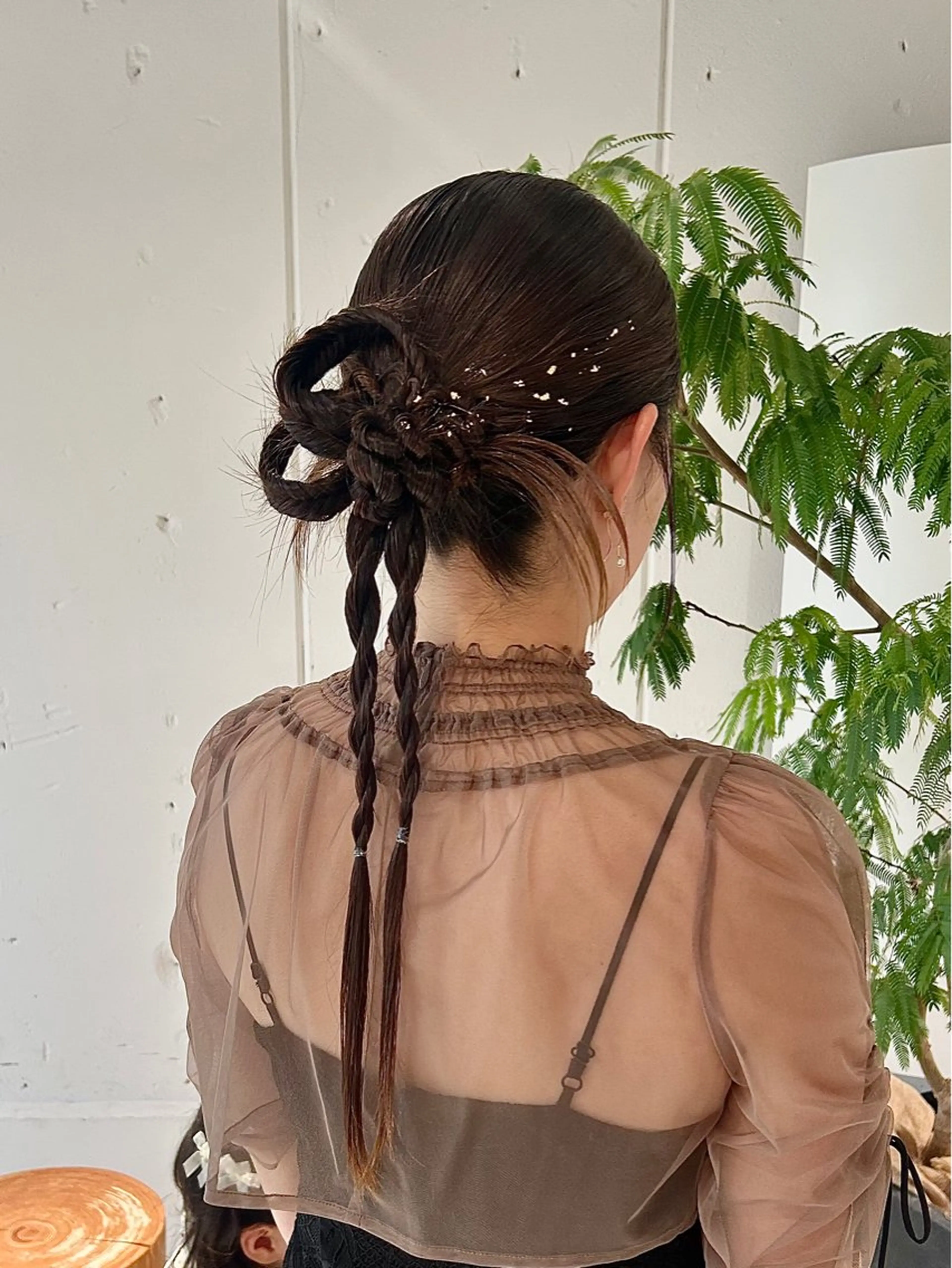 ロング ヘアアレンジ 三つ編み ヘアセット 明瀬　咲良🩰 ヘアセットのヘアスタイル