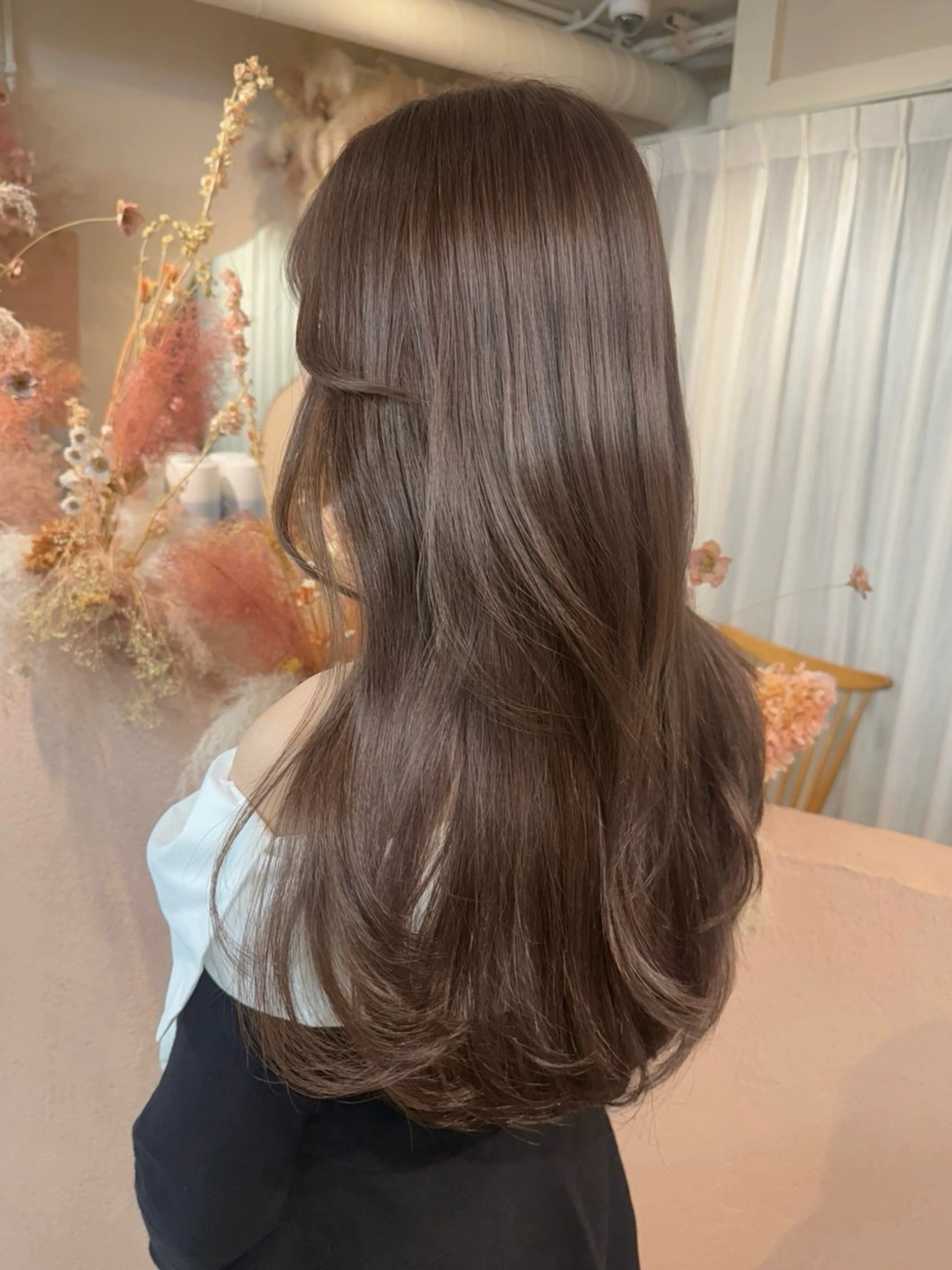 ロング カラー カット ヘアカラー トリートメント ♡韓国/レイヤー カット/Ayana♡のヘアスタイル