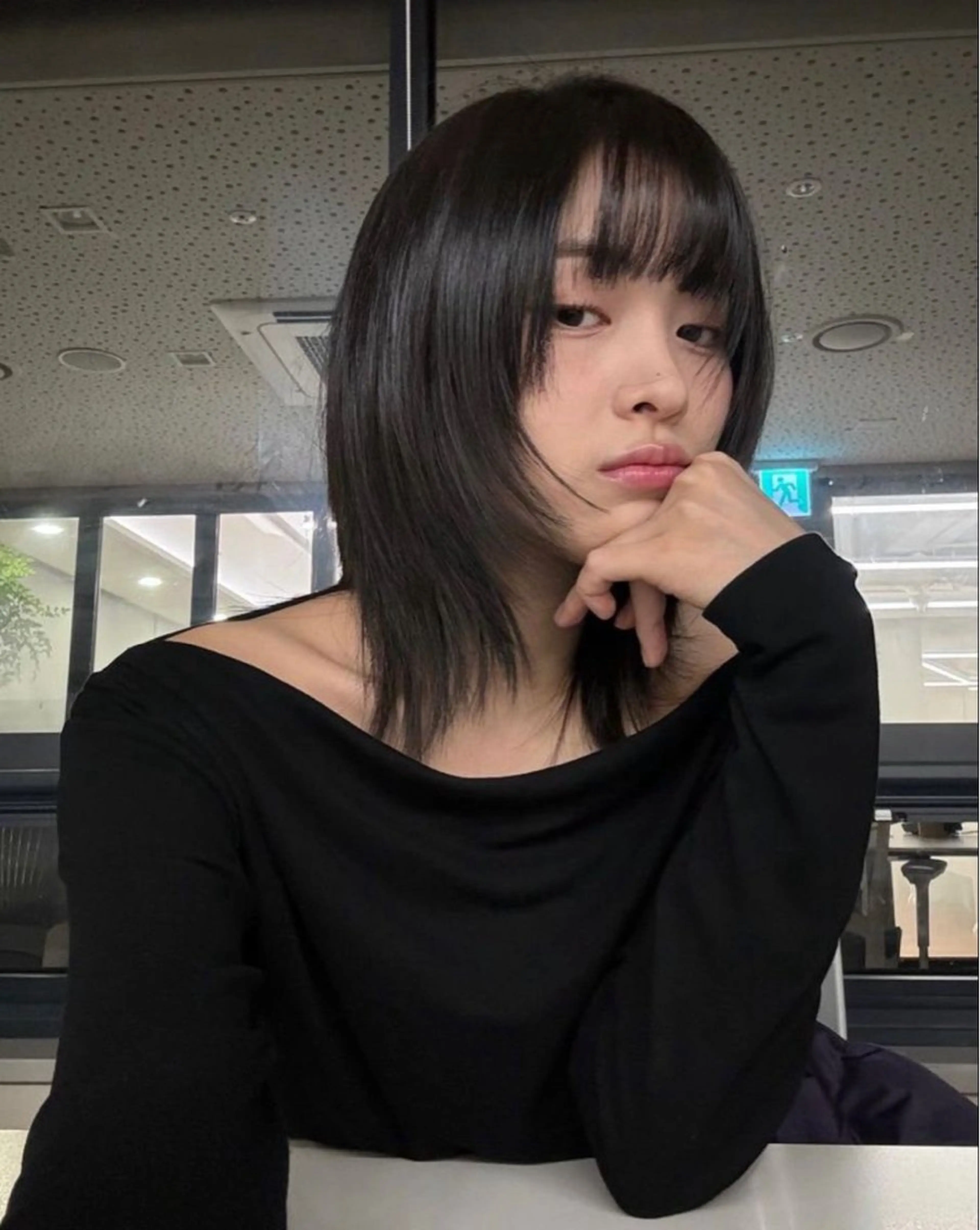 ミディアム カラー 透明感カラー 顔まわりレイヤー 顔周りカット ハッシュカット レイヤーカット カット トリートメント nonoka オリーブ/レイヤーのヘアスタイル