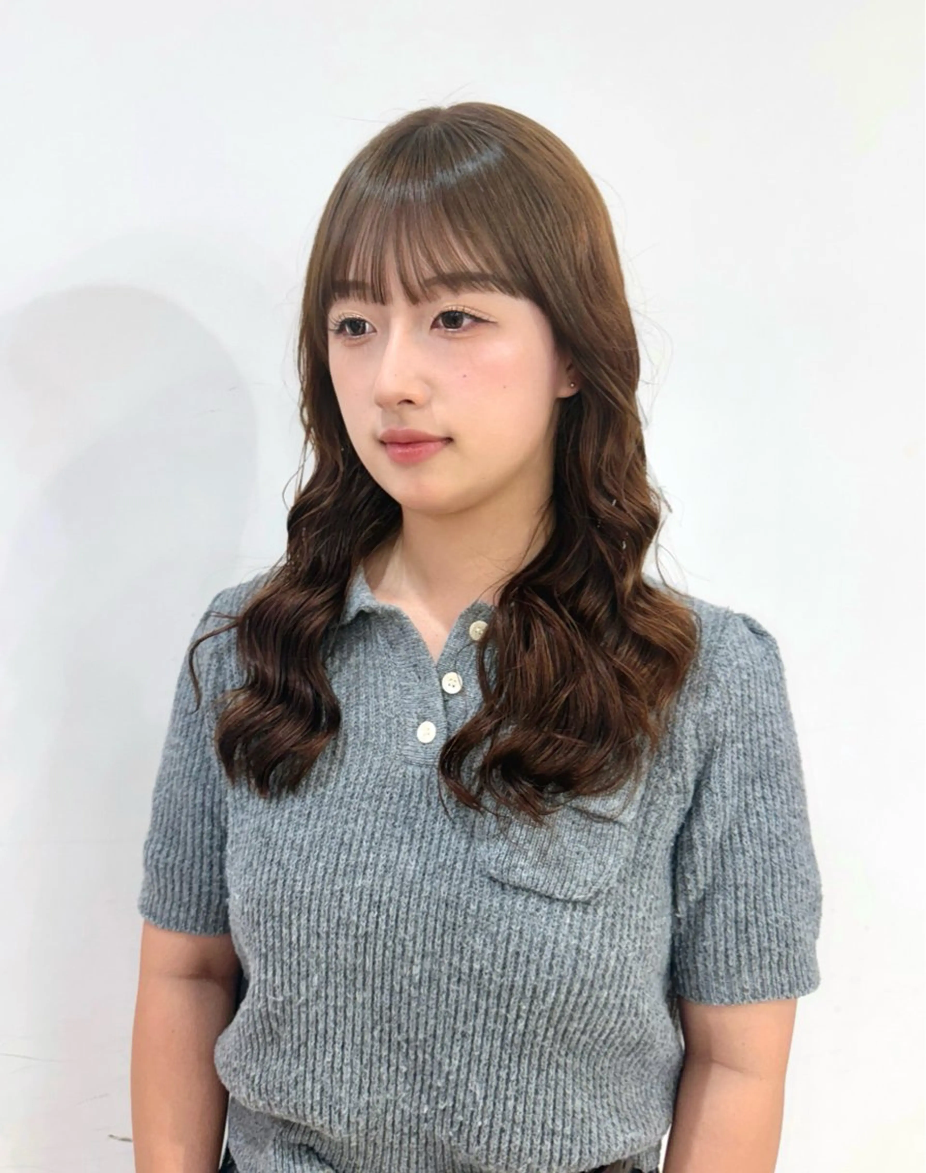 セミロング パーマ セミロングパーマ デジタルパーマ 韓国ヘア 🎀華澄のヘアスタイル