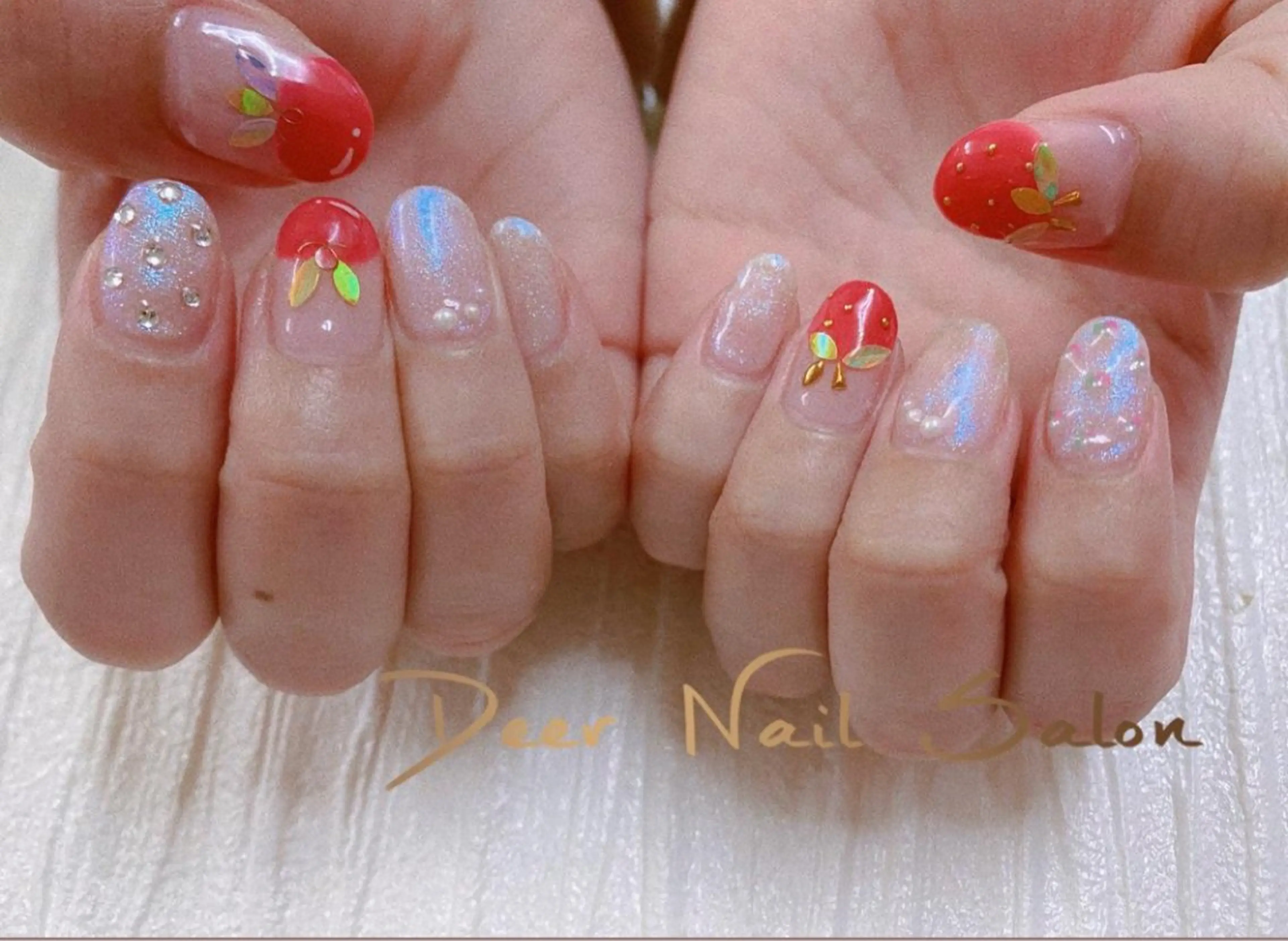 ネイル 持ち込み ハンドネイル Peachy 🍑のネイルデザイン