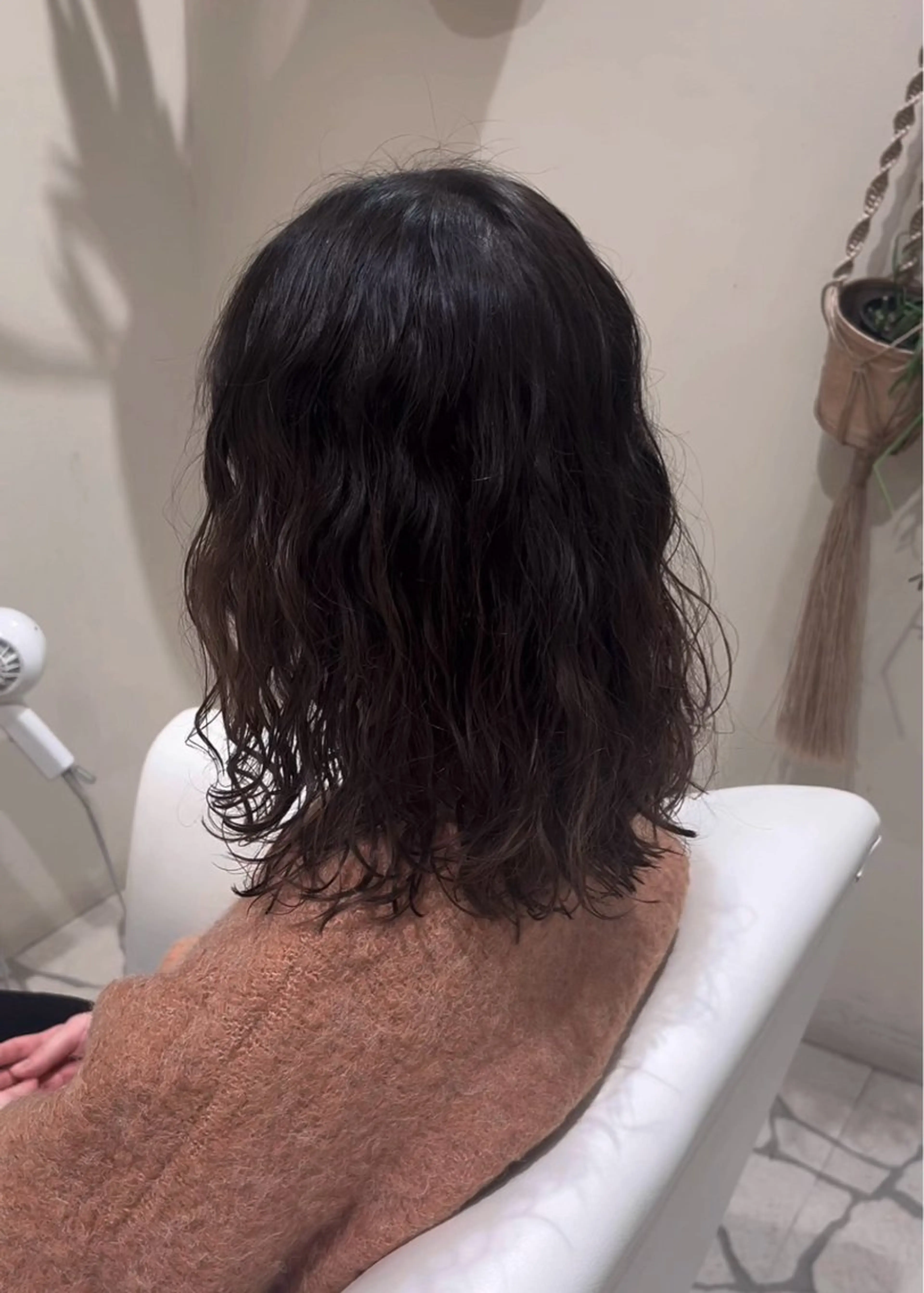 ミディアム パーマ ミディアムパーマ カット パーマ 山口 陸のヘアスタイル
