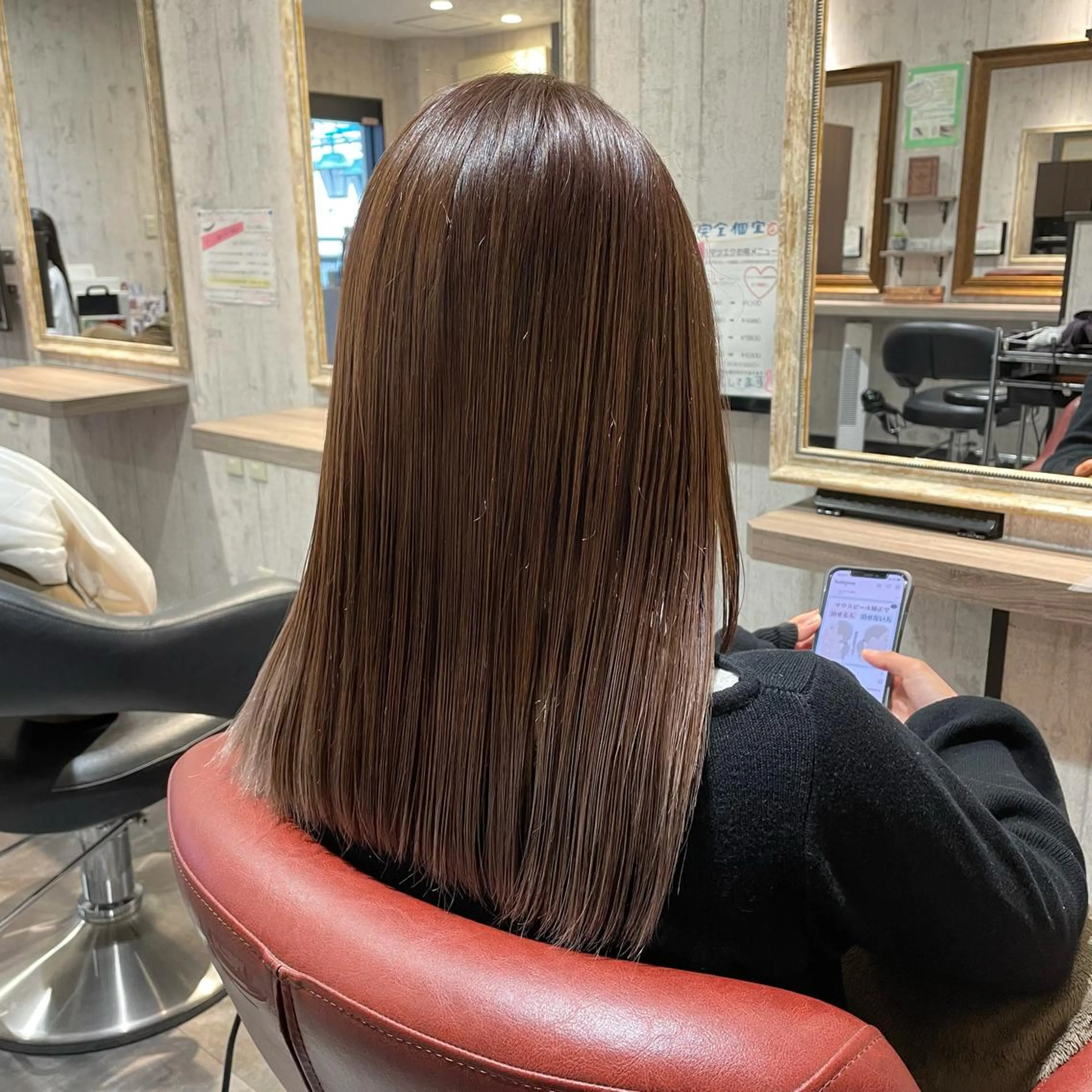 セミロング カラー ブラウンカラー ナチュラルブラウン カット ヘアカラー トリートメント Wataru 髪質改善カラー💎のヘアスタイル
