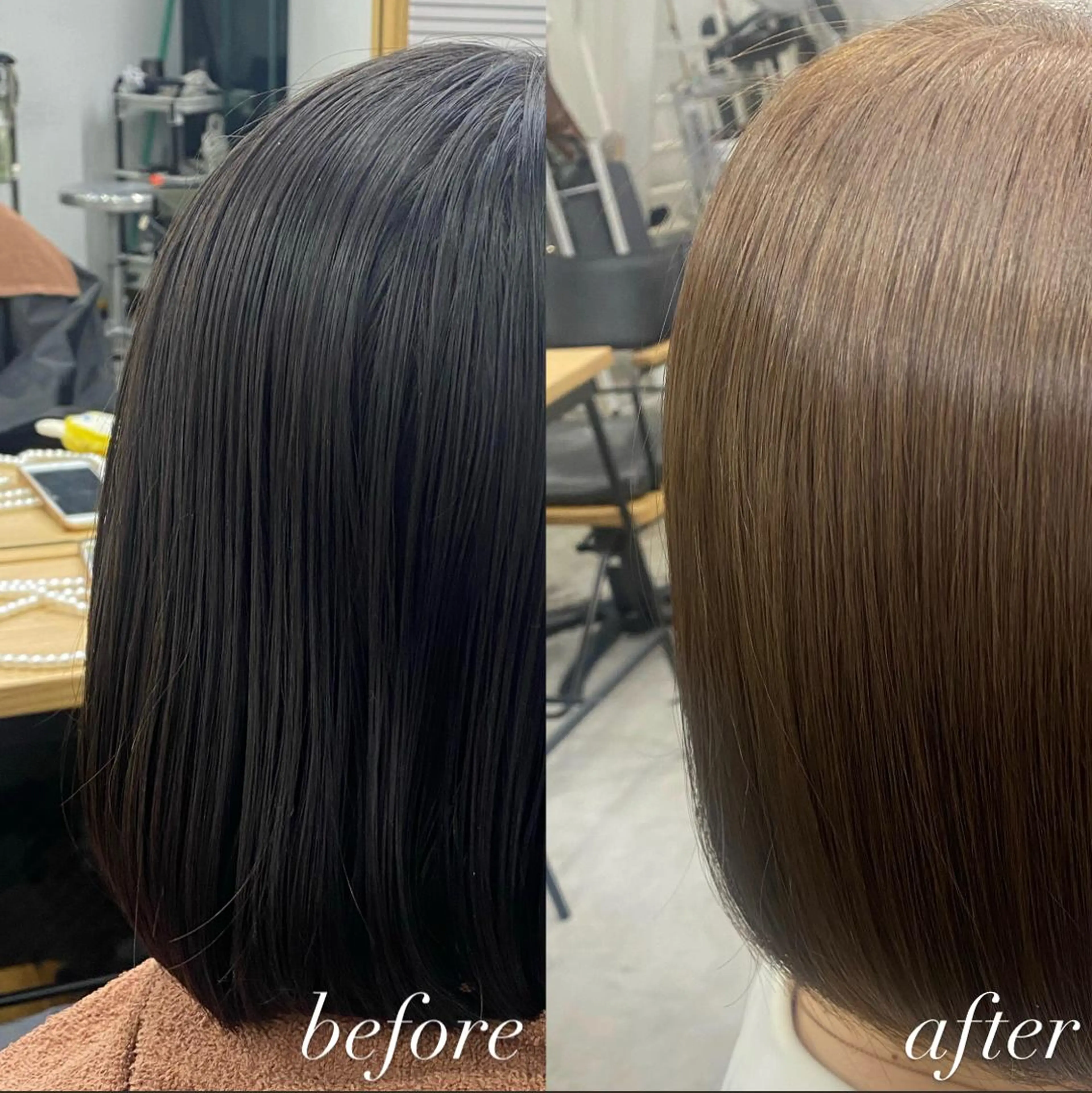 ショート カラー ブリーチ ブリーチなしカラー 艶 ケアブリーチ 🎀🩵RISAのヘアスタイル