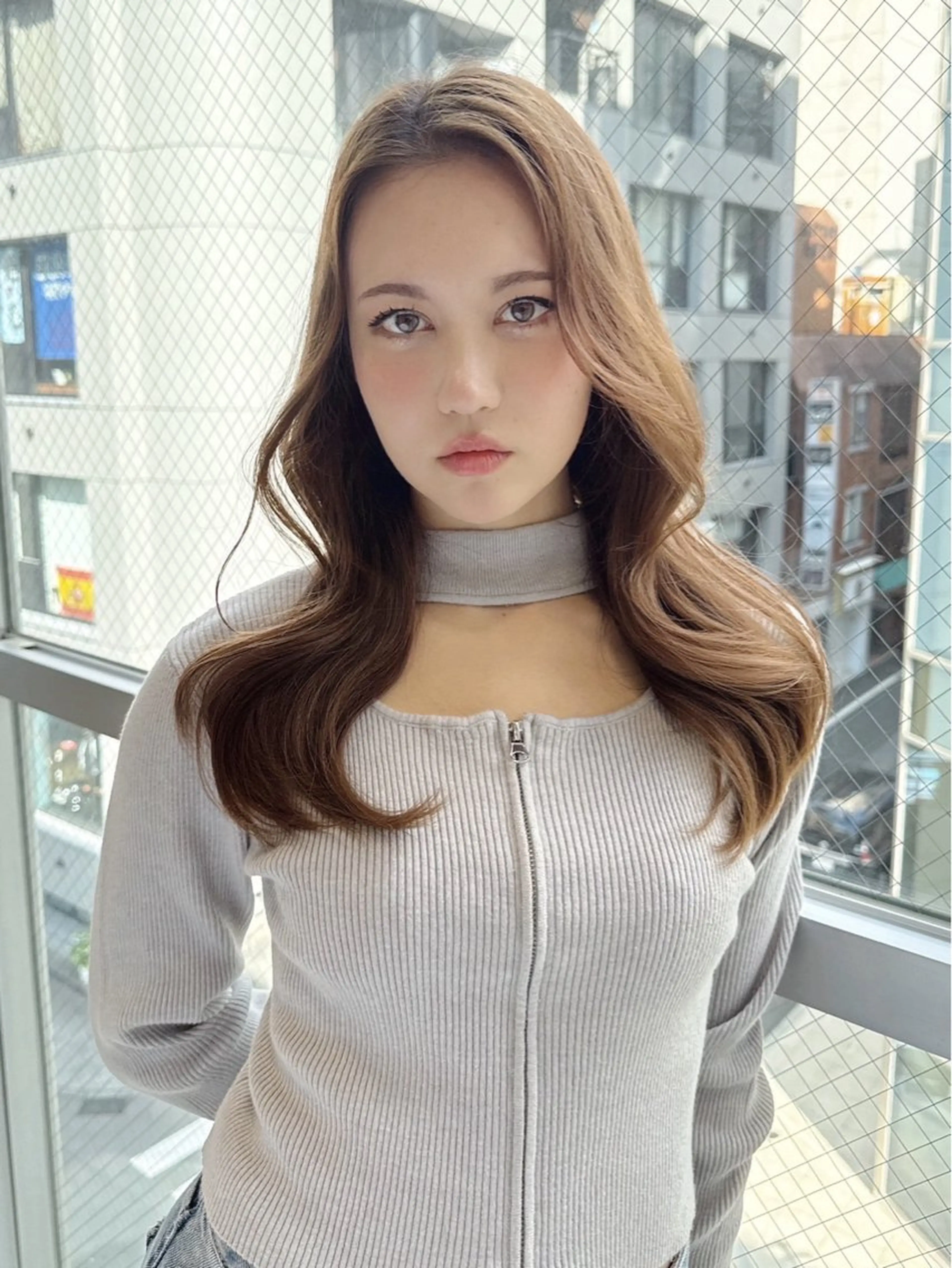 ロング 韓国風ヘア レイヤーカット カット ヘアカラー 韓国風hair💕 Kanonのヘアスタイル
