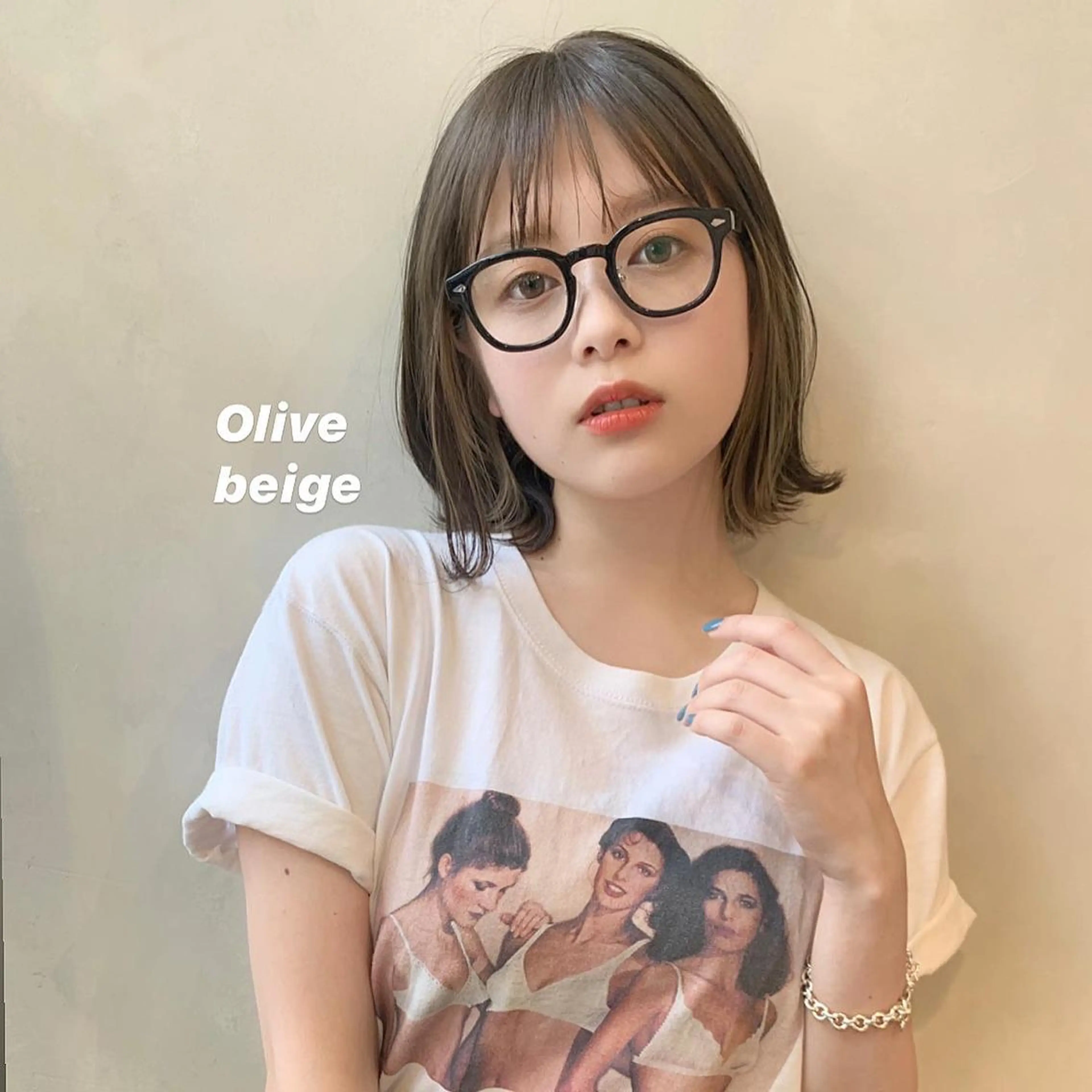 ミディアム ボブ 外ハネヘア 💁‍♂️メンズカッ トパーマ💈大田涼華のヘアスタイル