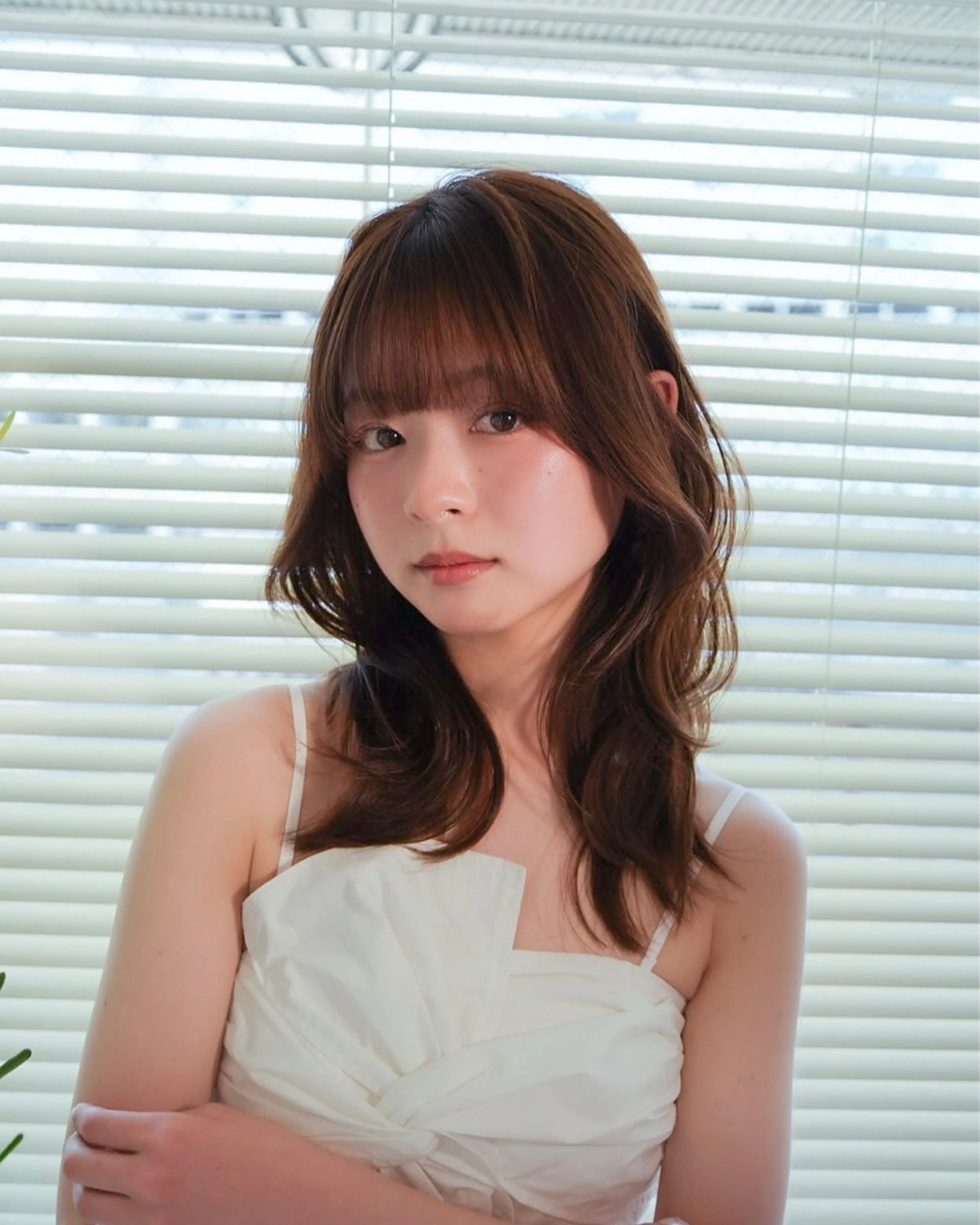 ミディアム カット ヘアカラー トリートメント ヘッドスパ KEIGO/ ベージュカラーのヘアスタイル