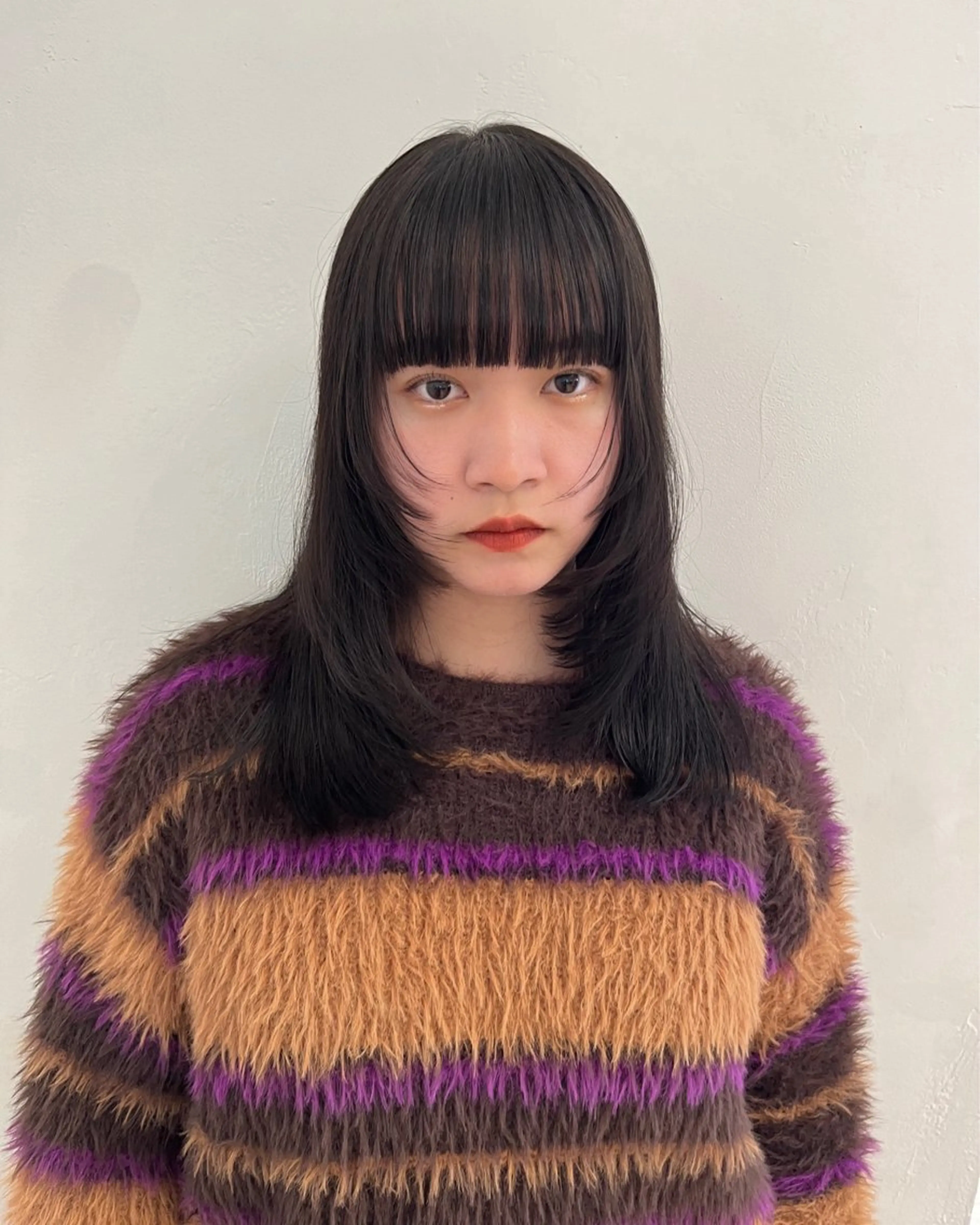 ミディアム カラー カット ヘッドスパ オリーブ/縮毛♡ Natsuno🩰のヘアスタイル