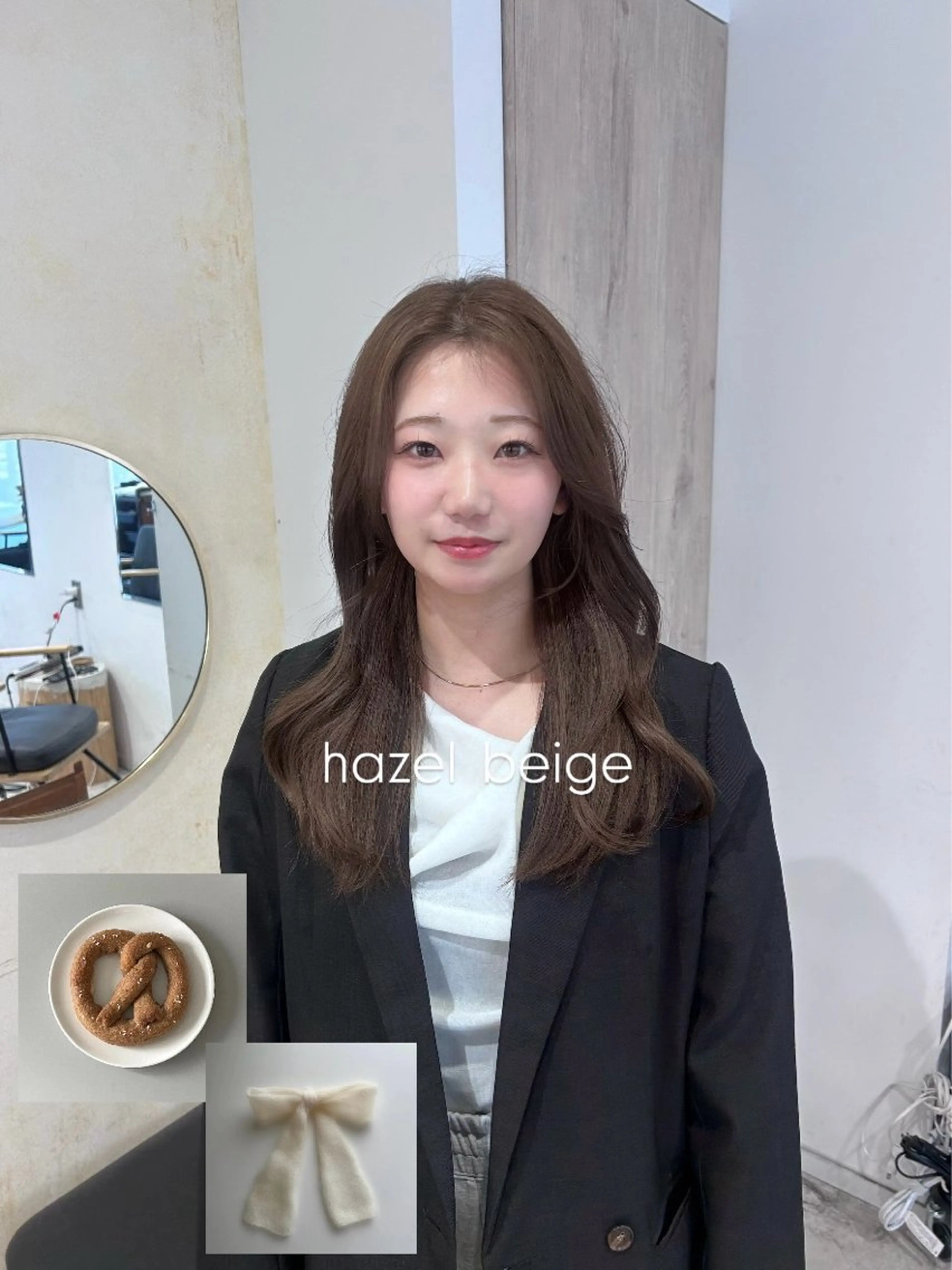 セミロング カラー カット ヘアカラー トリートメント 顔周り/レイヤー 🤍マリノのヘアスタイル