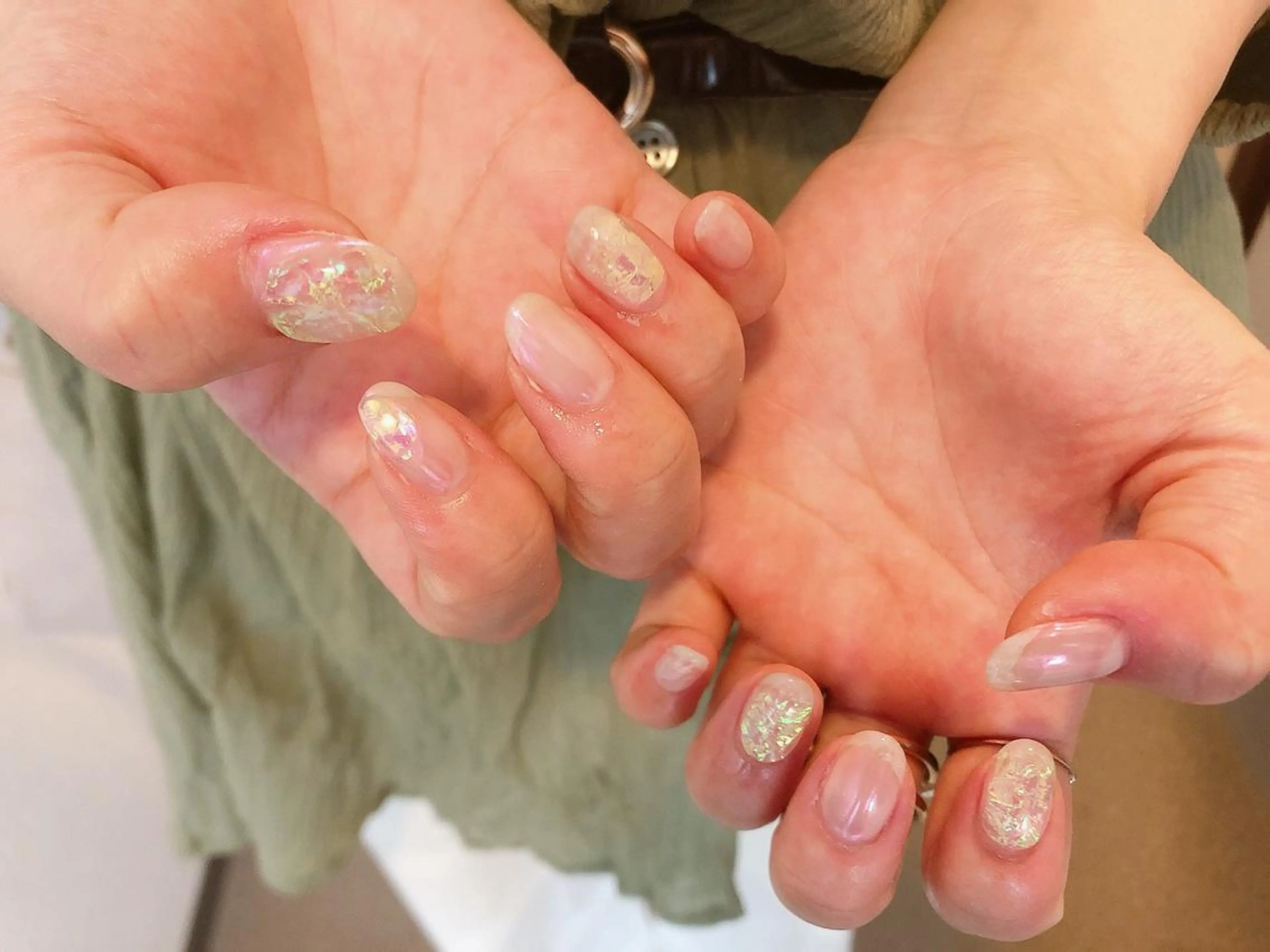 ネイル 氷ネイル・うるうるネイル kikinail 溝の口のネイルデザイン