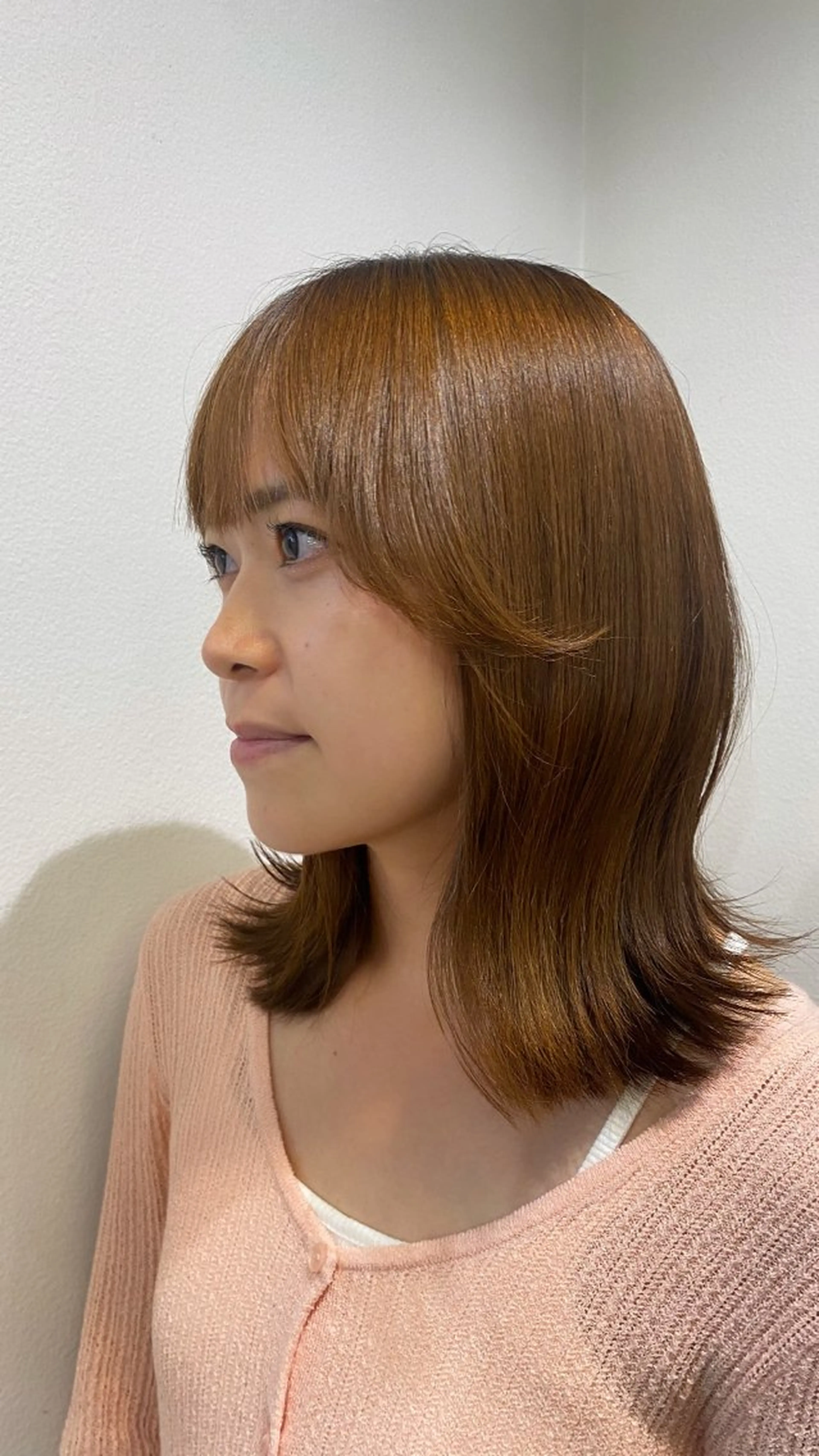 ミディアム 外ハネヘア こやなぎ れいなのヘアスタイル