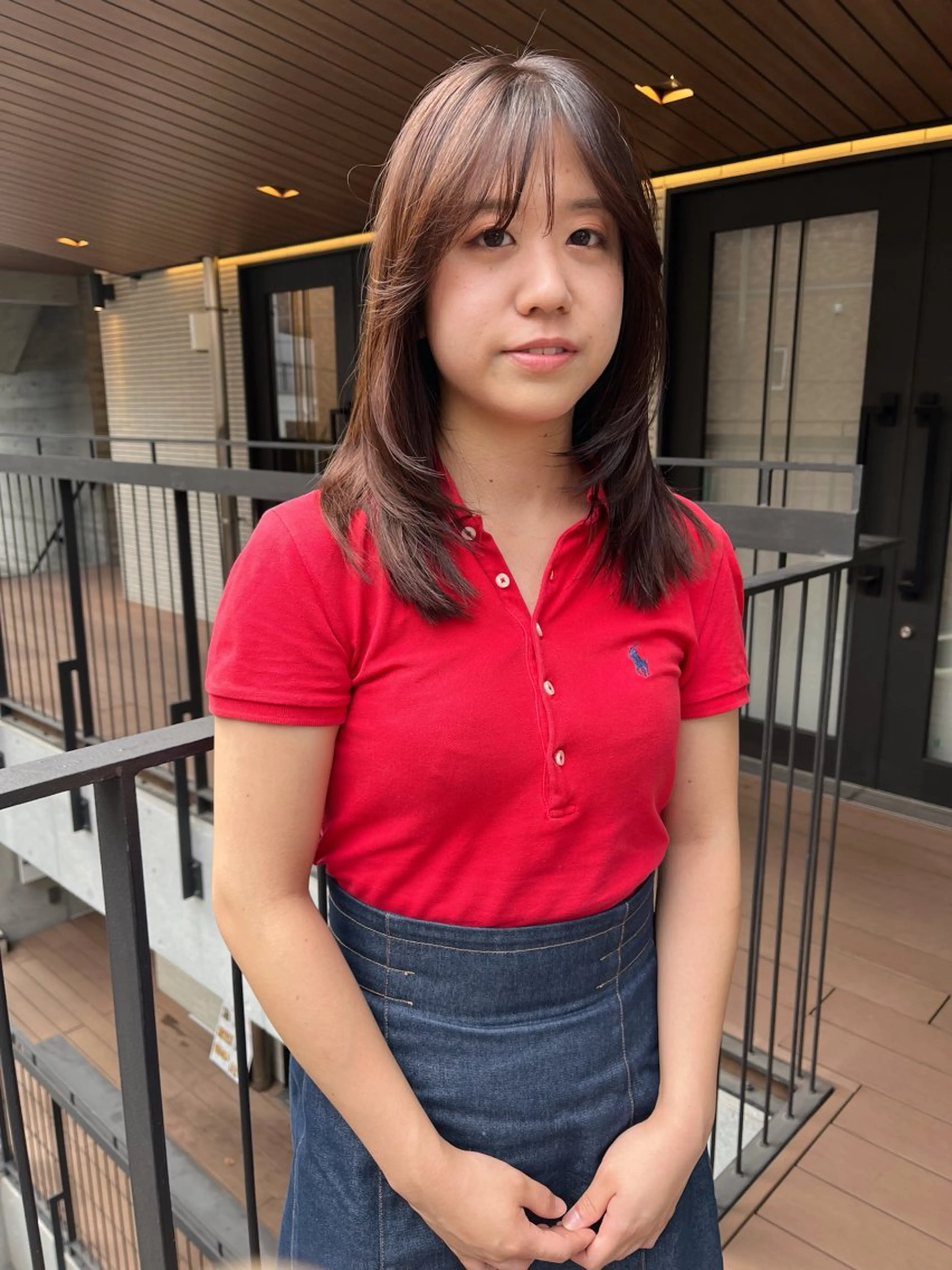 ミディアム カラー 暖色/パーマ 🌼クニトウメイのヘアスタイル