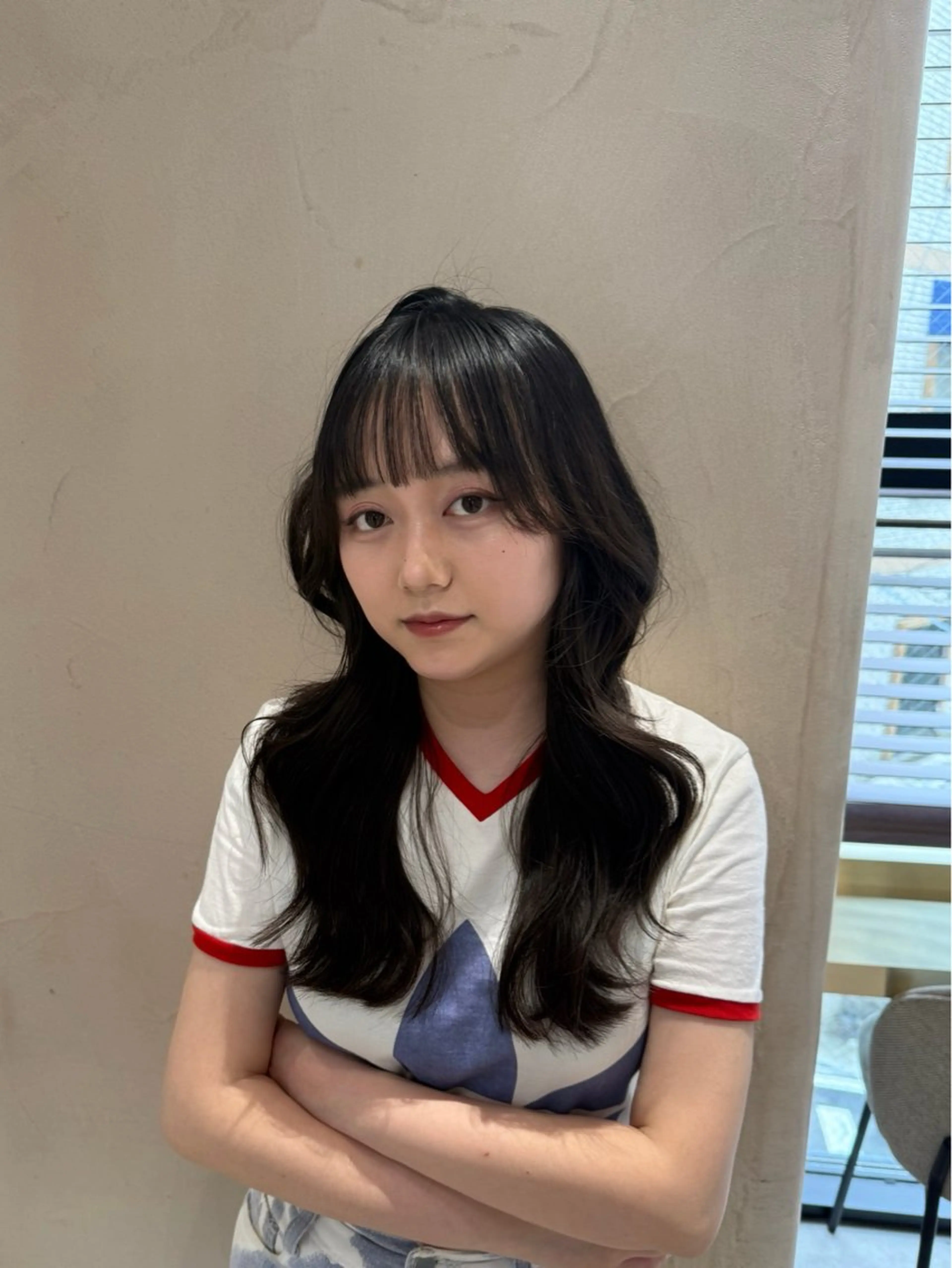 ロング カラー レイヤー/ベージュ ヒヨリ/渋谷のヘアスタイル