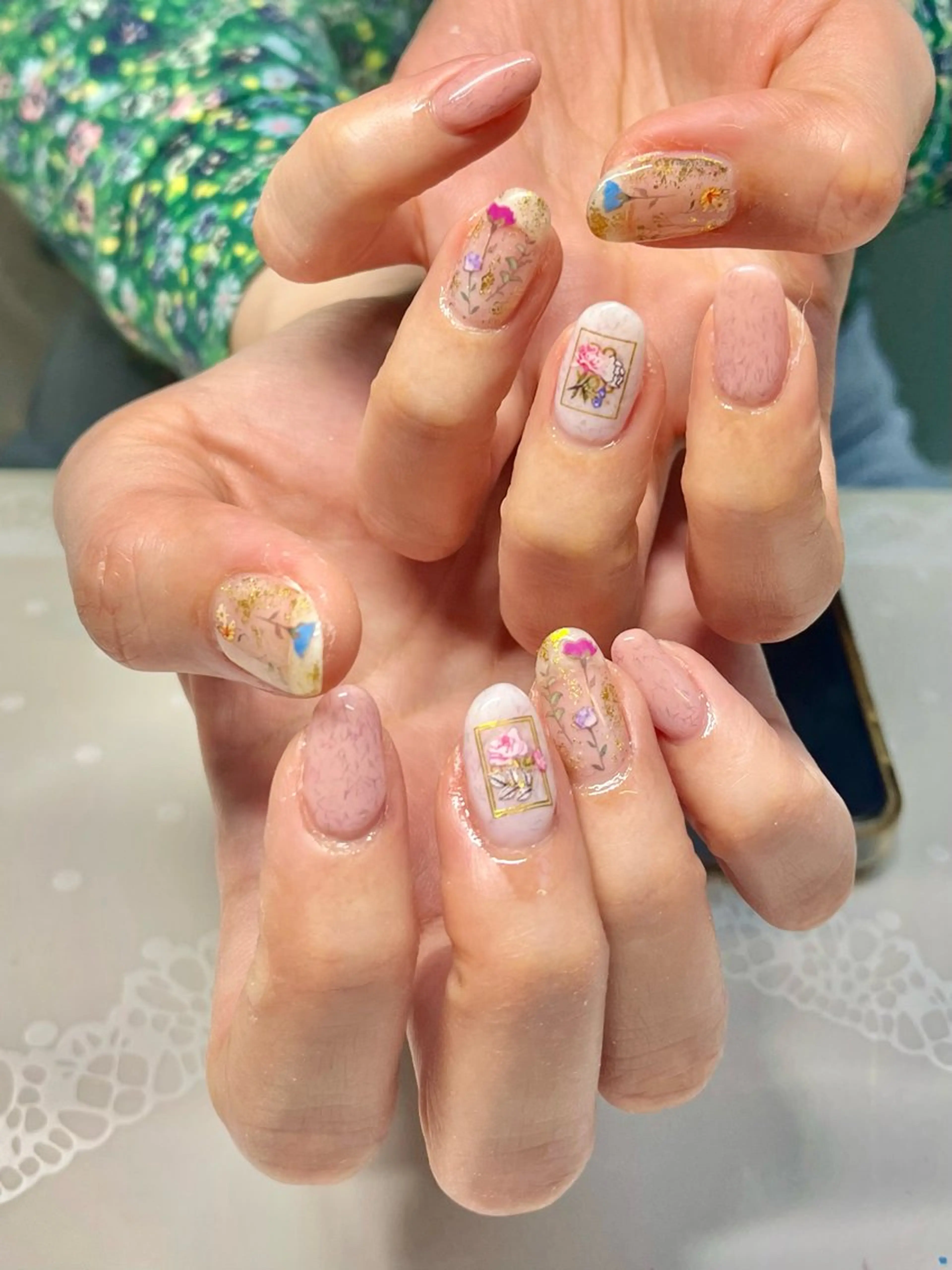 ネイル ハンドネイル 新宿ネイルサロン ジェミディローサのネイルデザイン