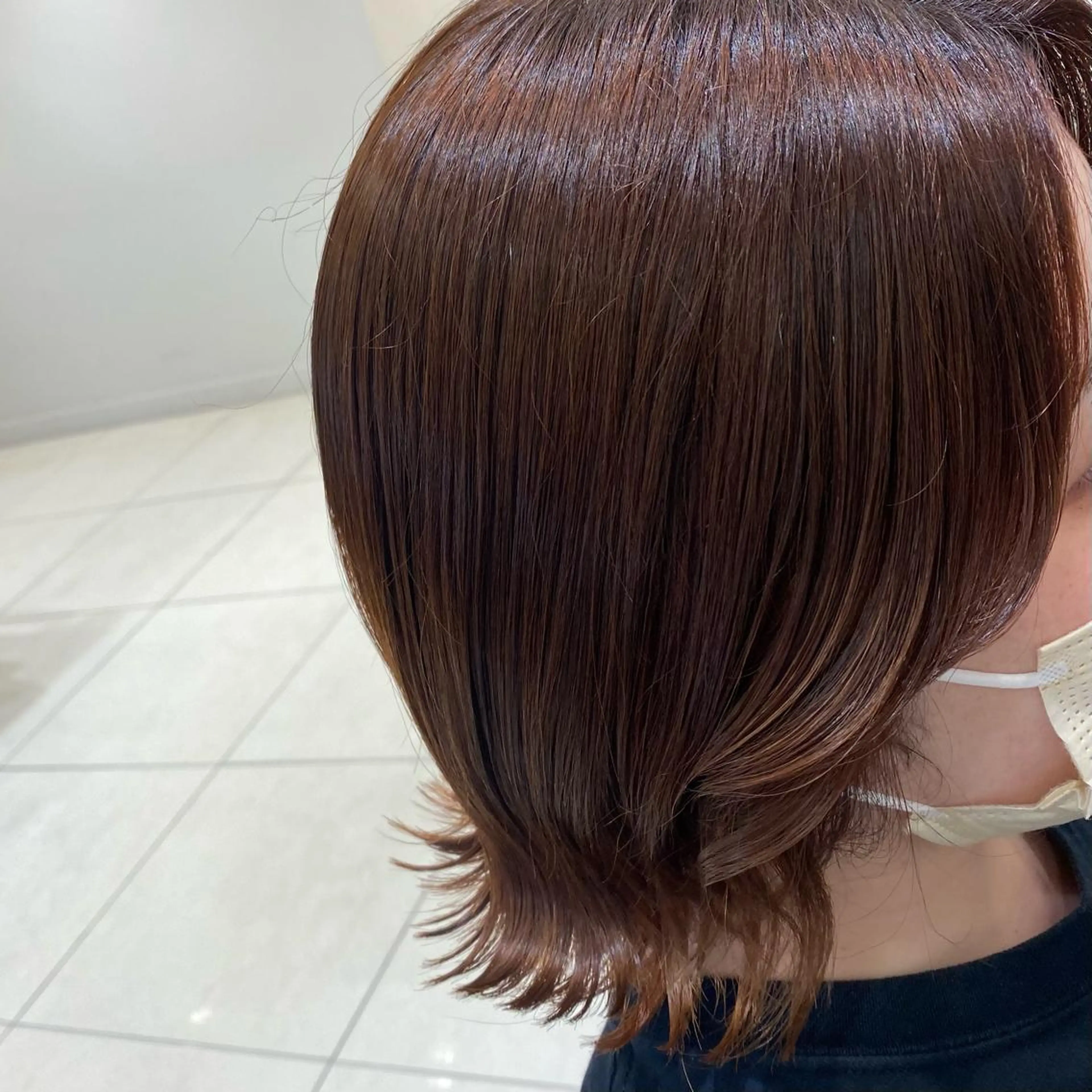 ミディアム オレンジブラウン equal銀座 黒田💚のヘアスタイル