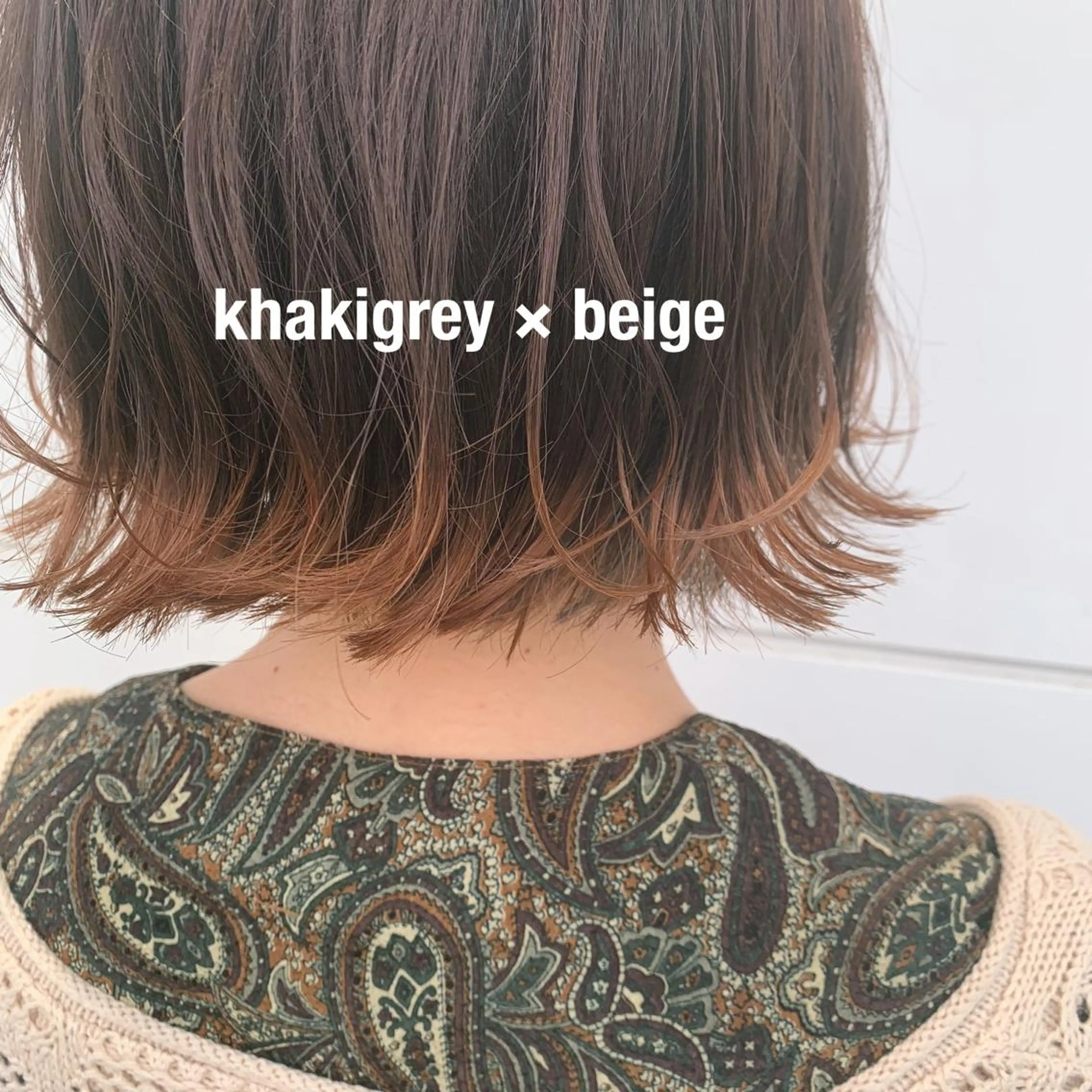 ミディアム カラー RINA🧤 デザインとボブのヘアスタイル