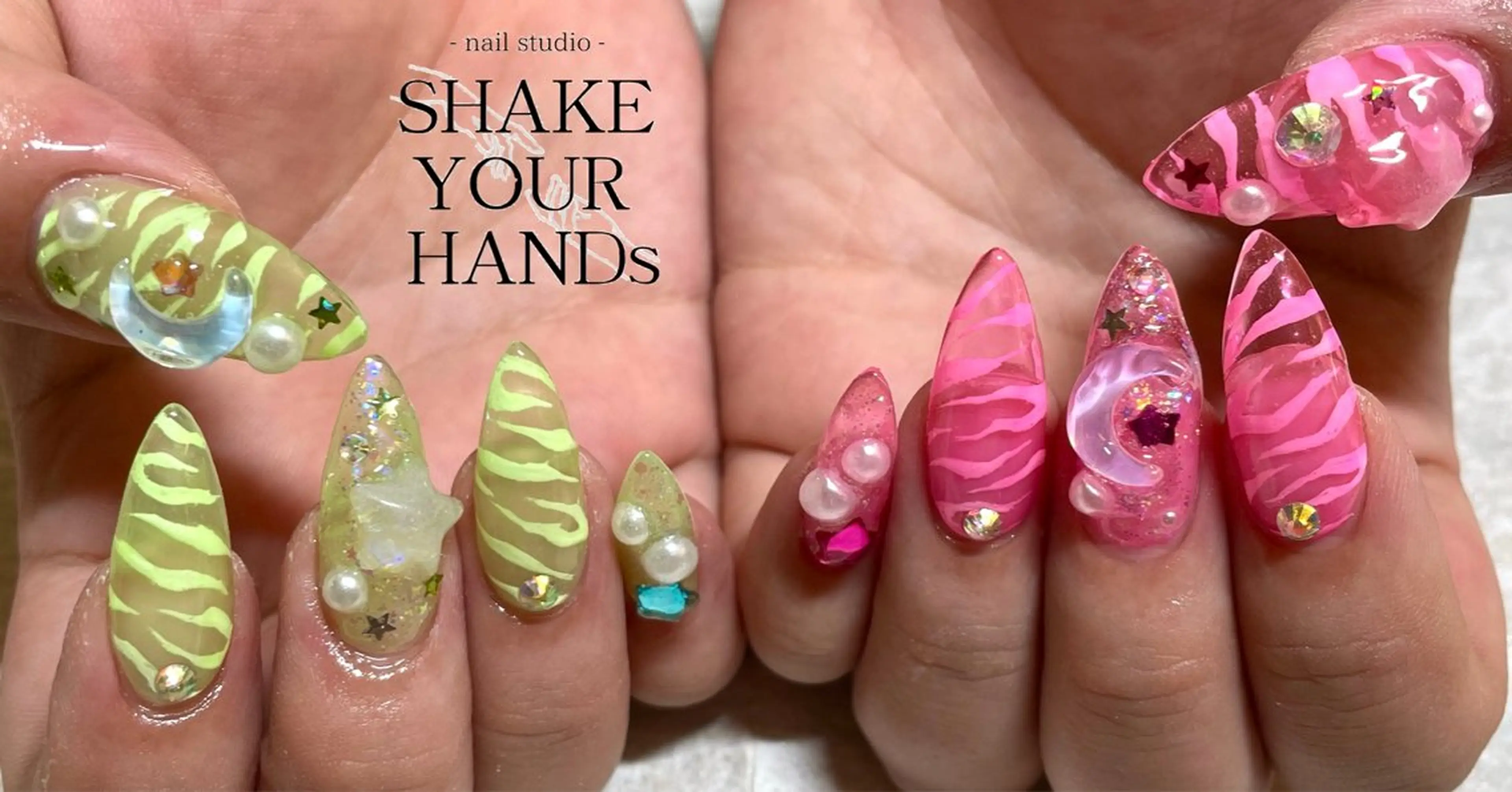 ネイル アニマル柄 ハンドネイル ネイルスタジオ シェイクユアハンズのネイルデザイン