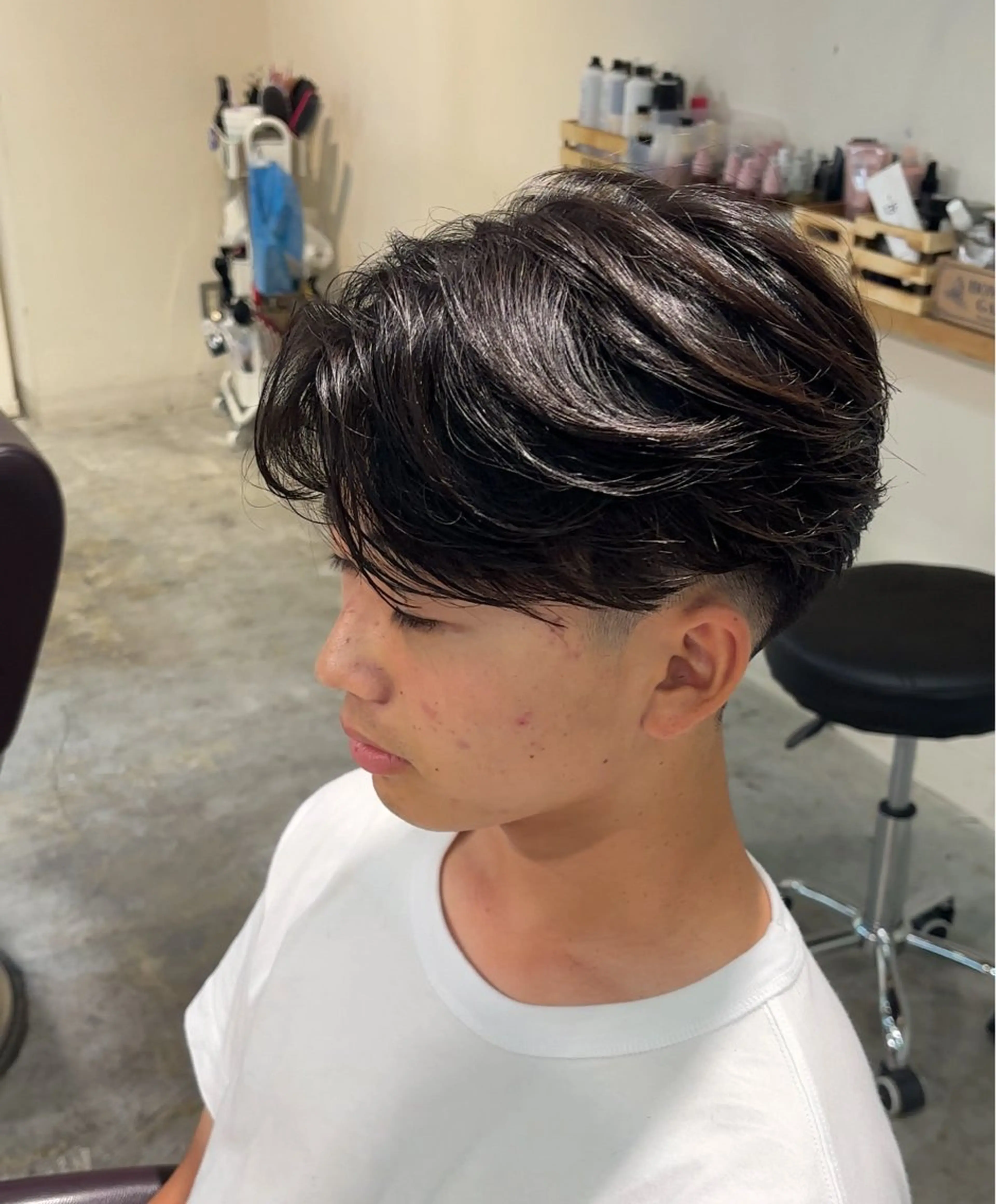 パーマ メンズ メンズパーマ ニュアンスパーマ カット パーマ 縮毛矯正/メンズ パーマ/岩名新大のヘアスタイル