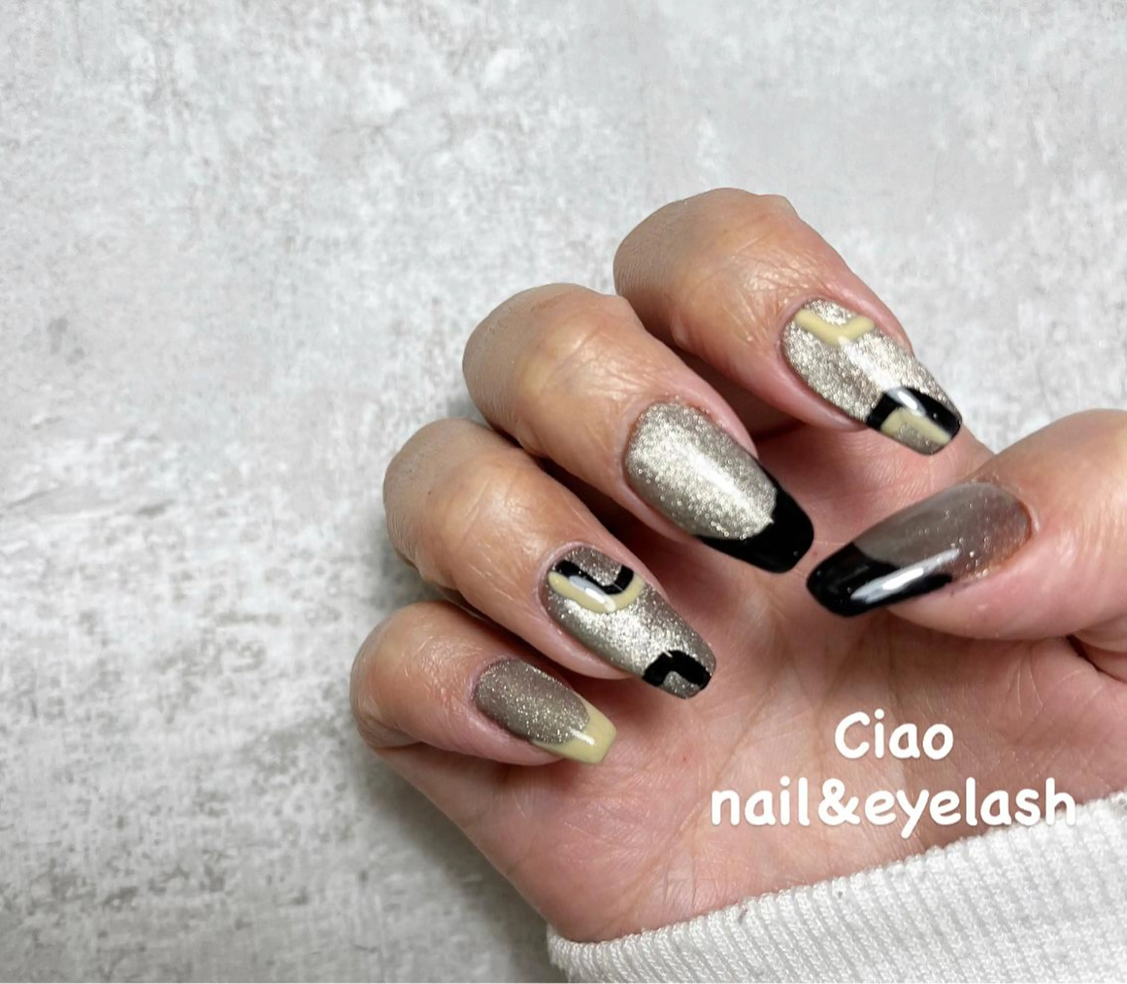 ネイル アートネイル ジェルネイル マグネットネイル ニュアンスネイル シンプルネイル #Amin nail salonのネイルデザイン