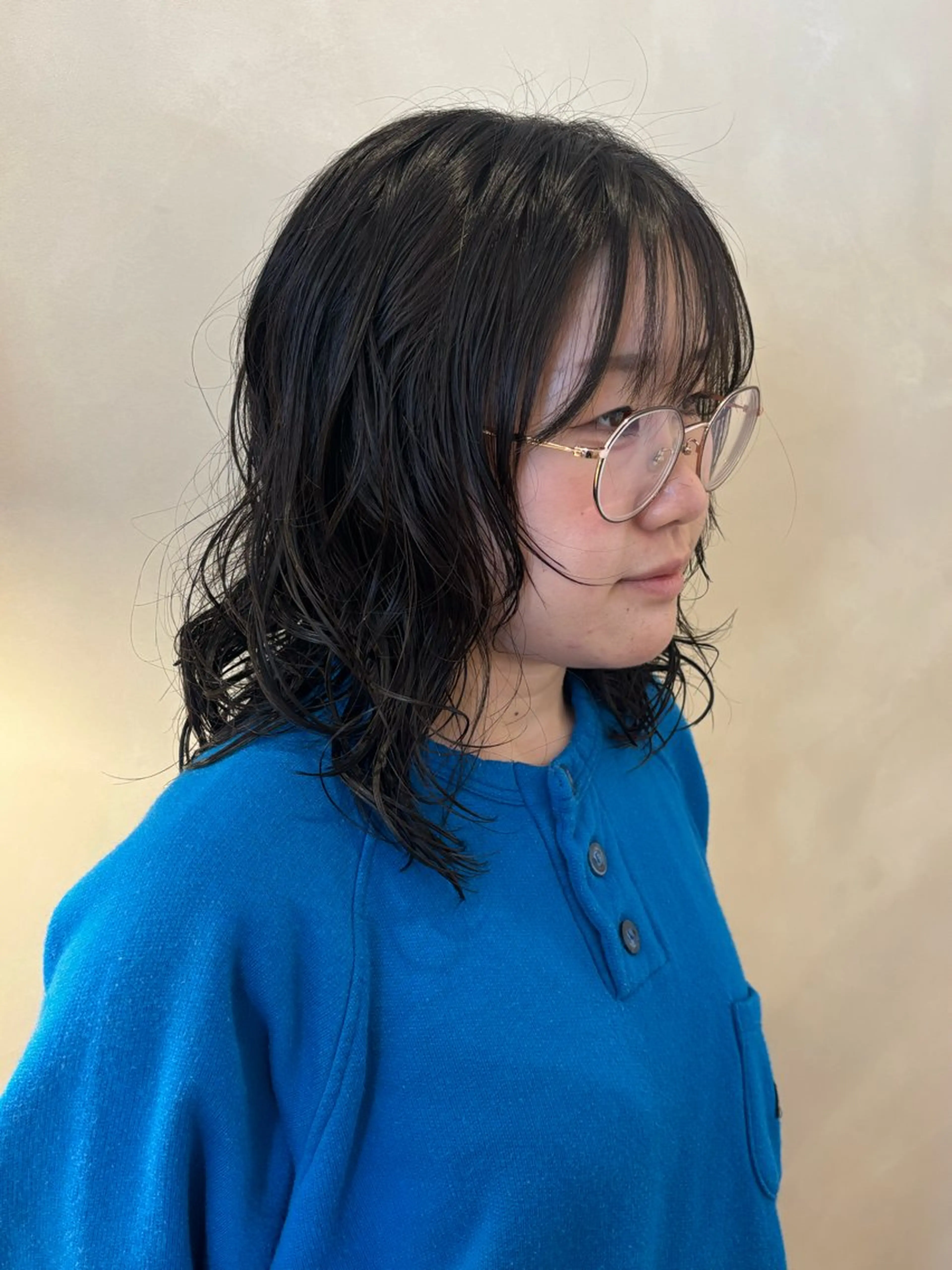 ミディアム パーマ カット パーマ シンバヒナノ/パーマ レイヤー/髪質改善のヘアスタイル