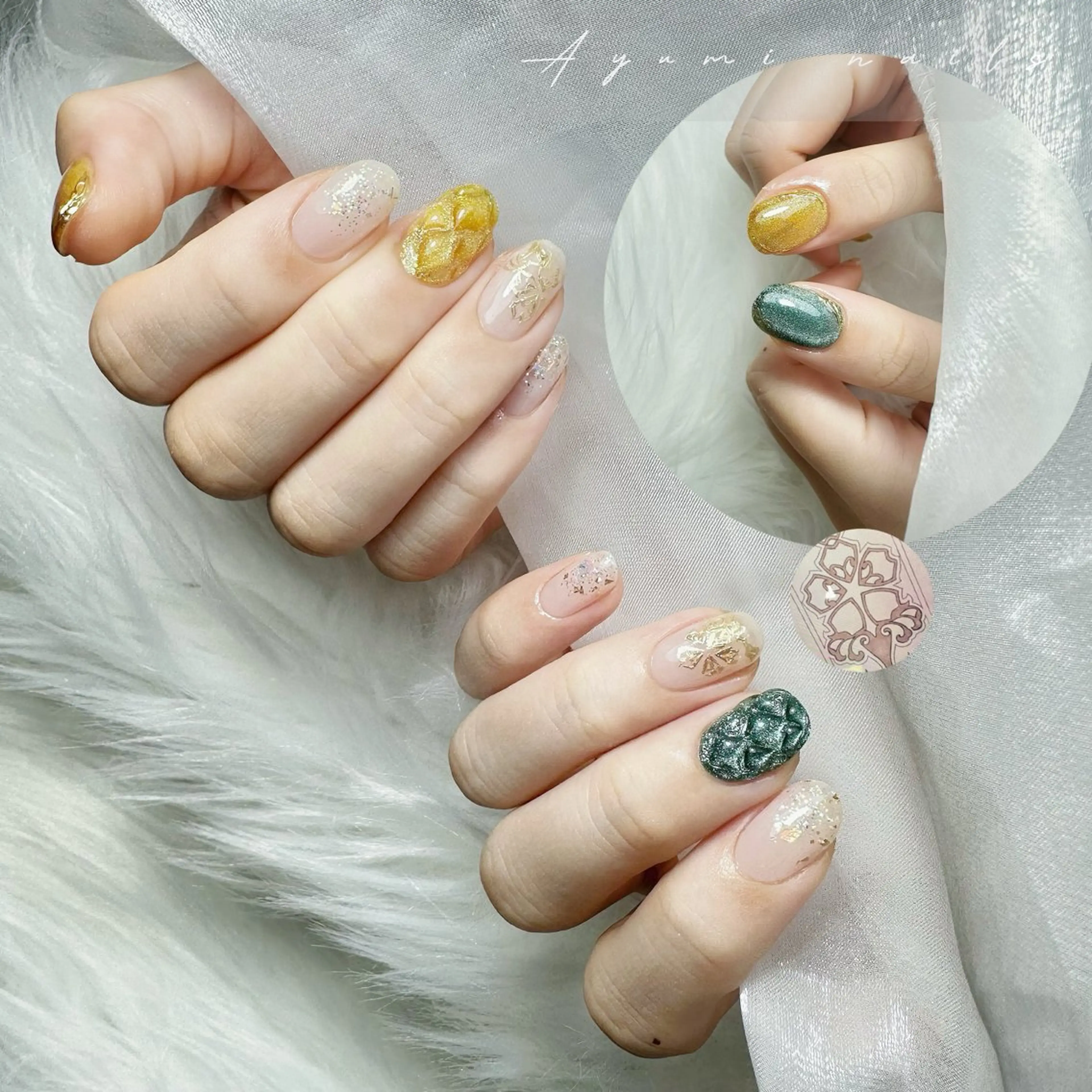 ネイル 持ち込み YUMI ニュアンスnailsのネイルデザイン